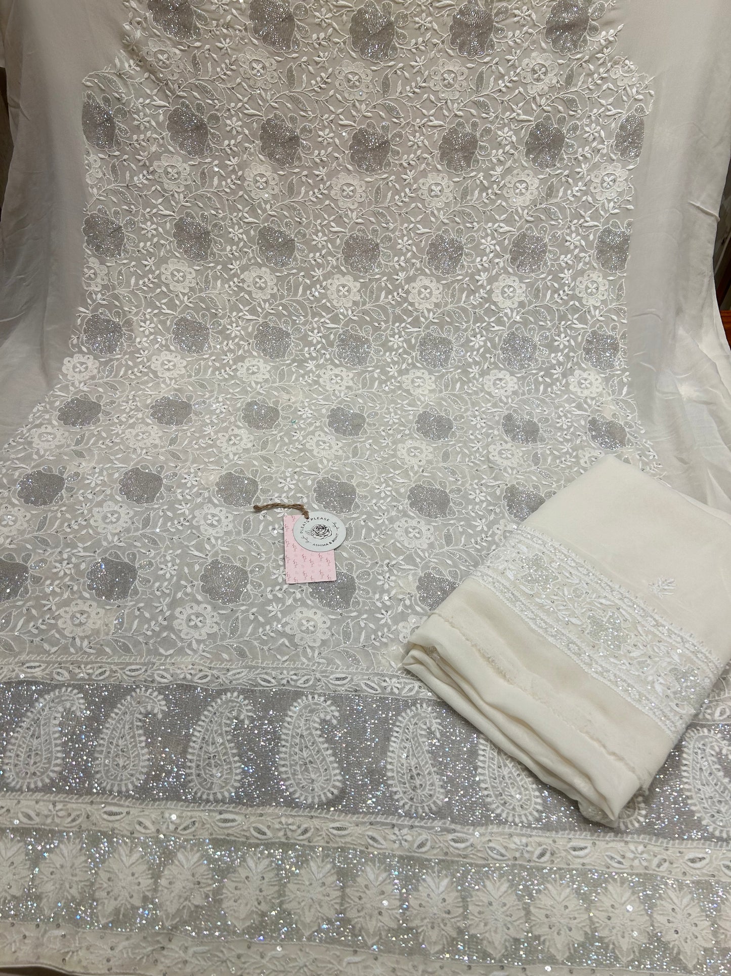 Dyeable Pure Georgette Kurta & Dupatta Set