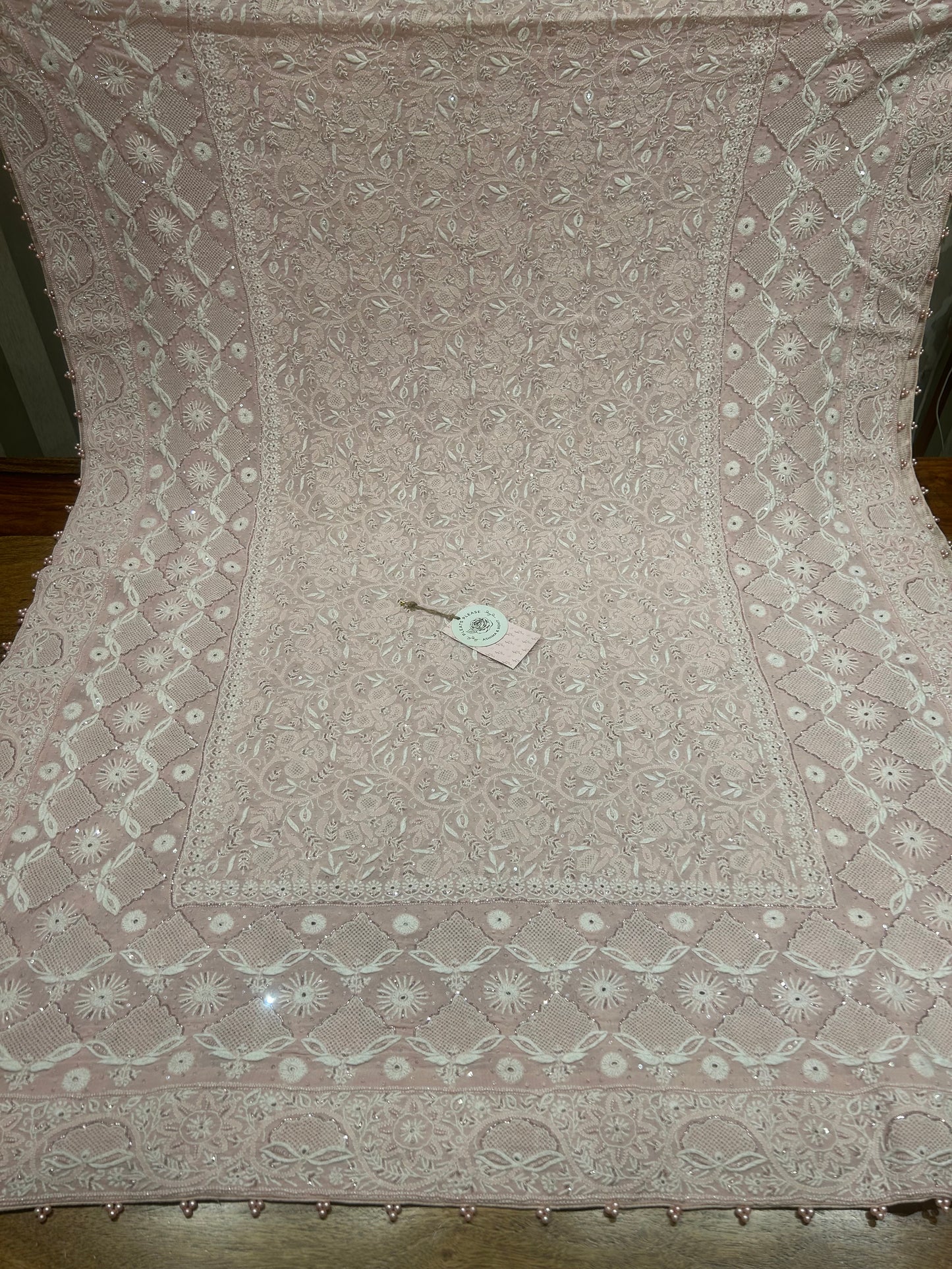 Blush Pink Pure Georgette Kurta & Dupatta