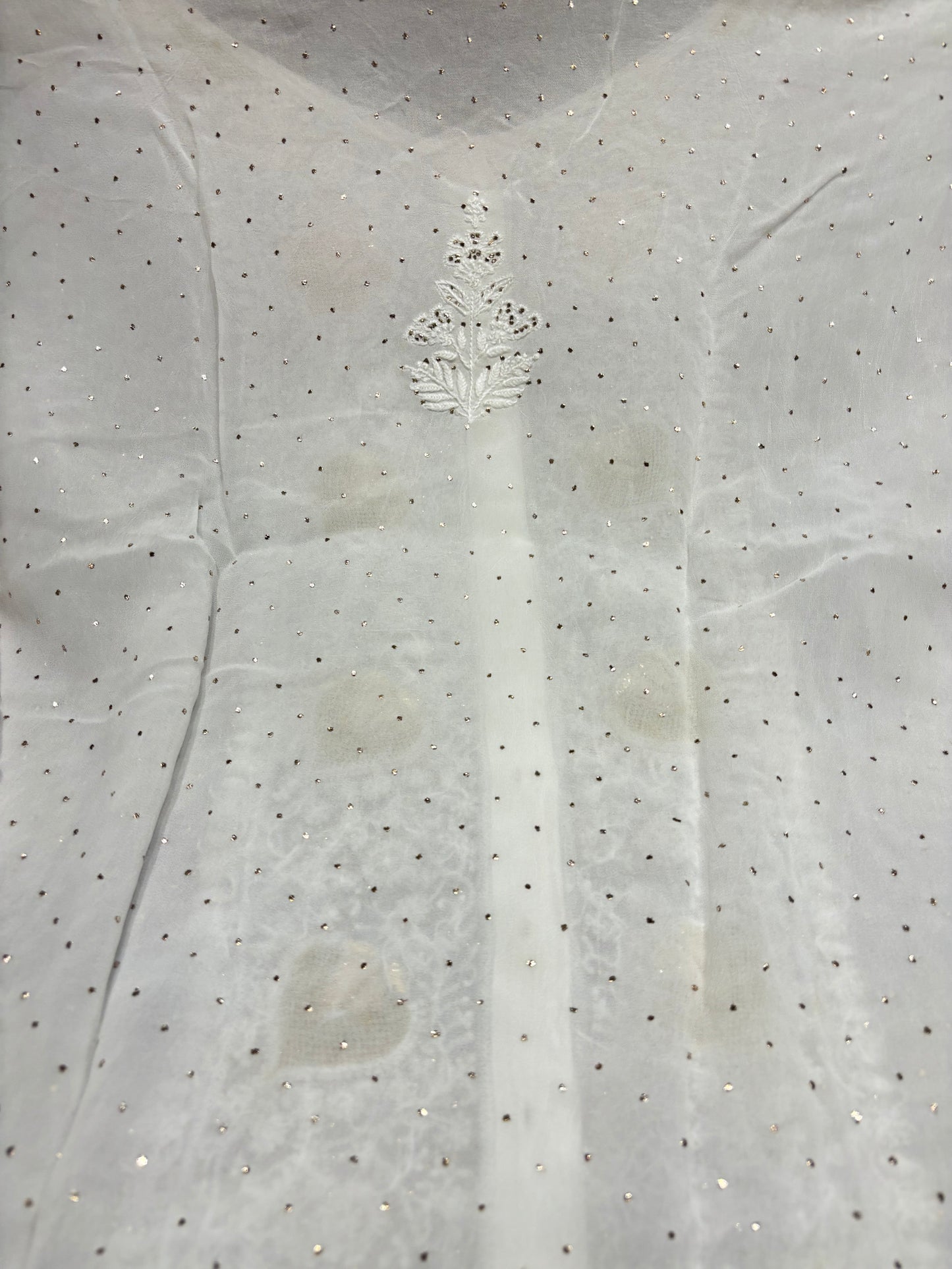 Dyeable Pure Georgette Chikankari Co-ord set