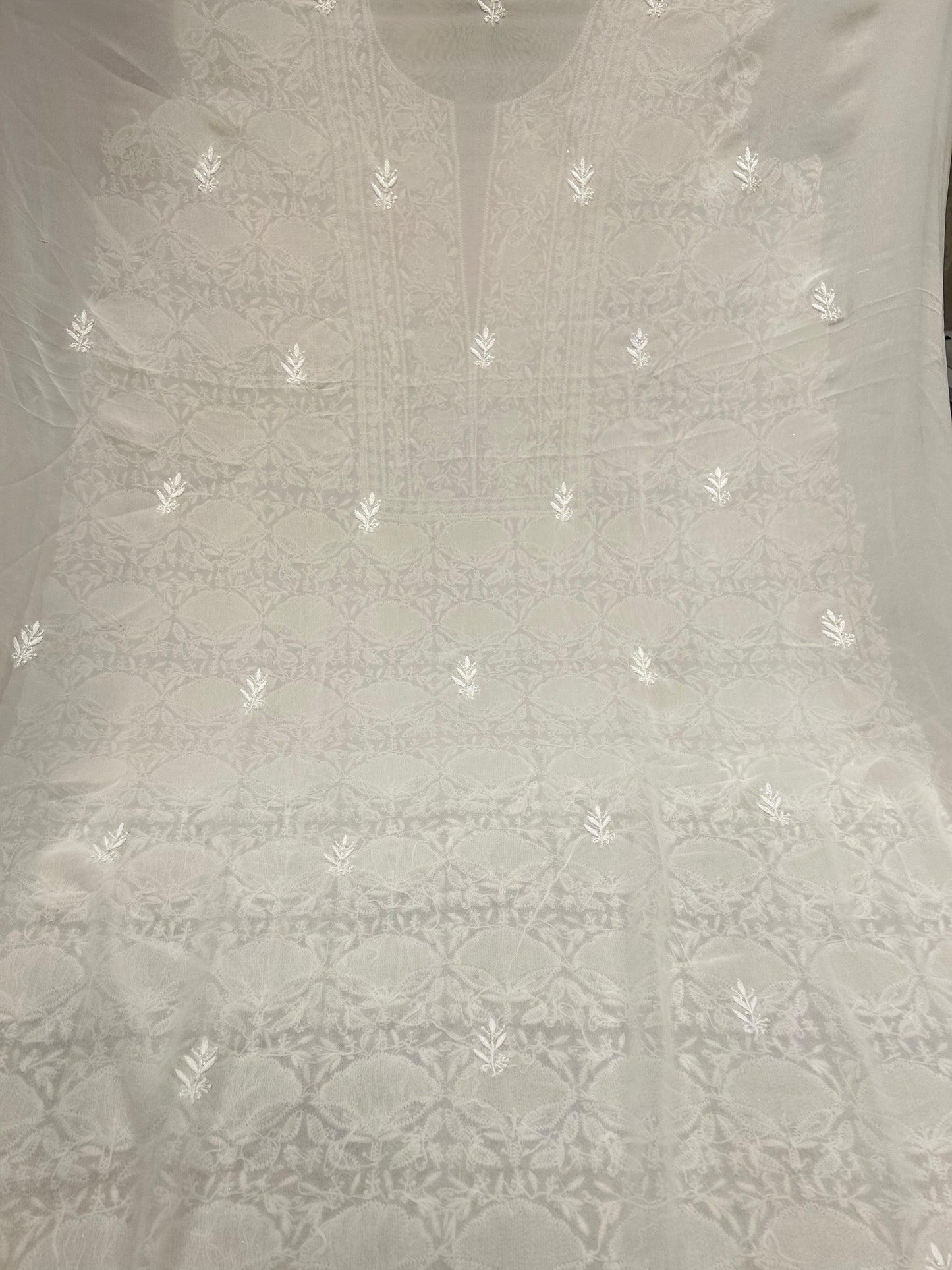 Dyeable Pure Georgette Kurta and Dupatta fabric
