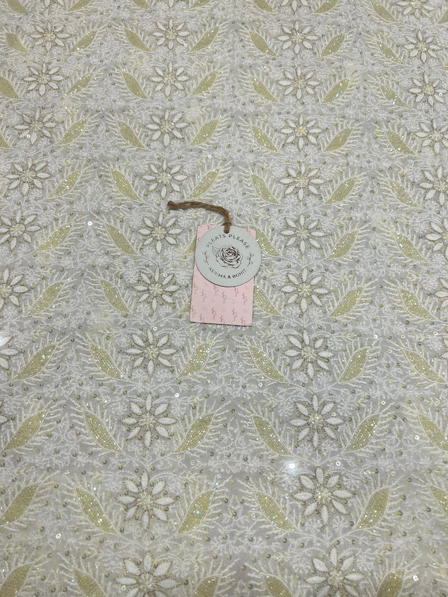 Dyeable Georgette Chikankari Kurta & Dupatta Fabric