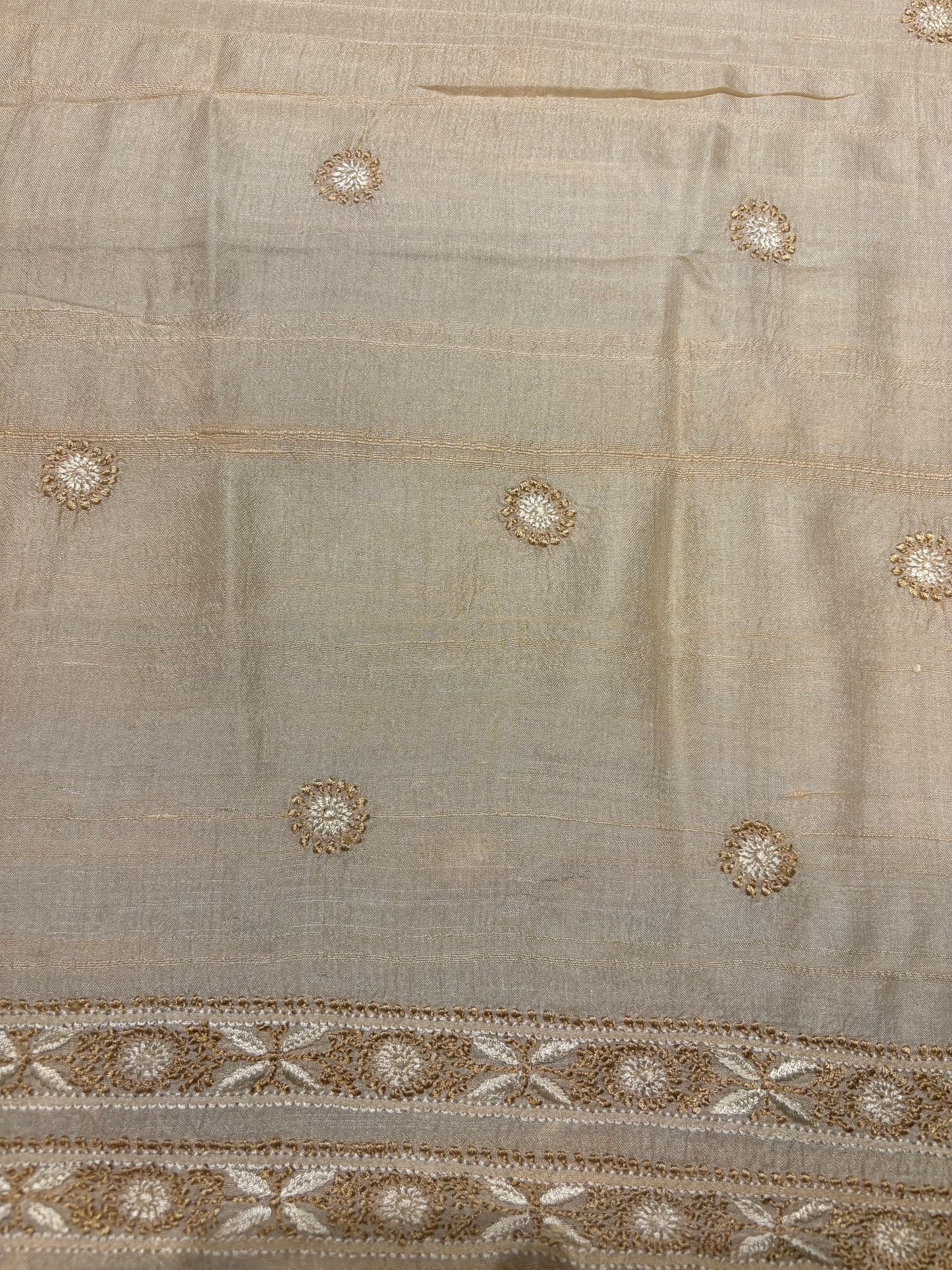 Dyeable Tussar Silk Chikankari Men's Kurta