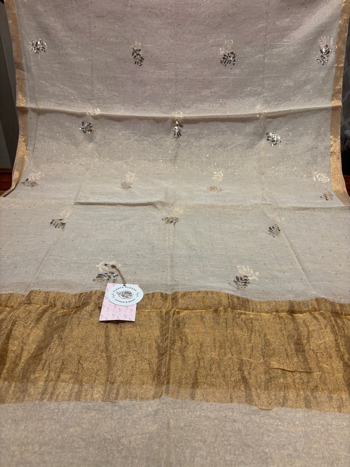 Gold Pure And Premium Tissue Mukaish Dupatta
