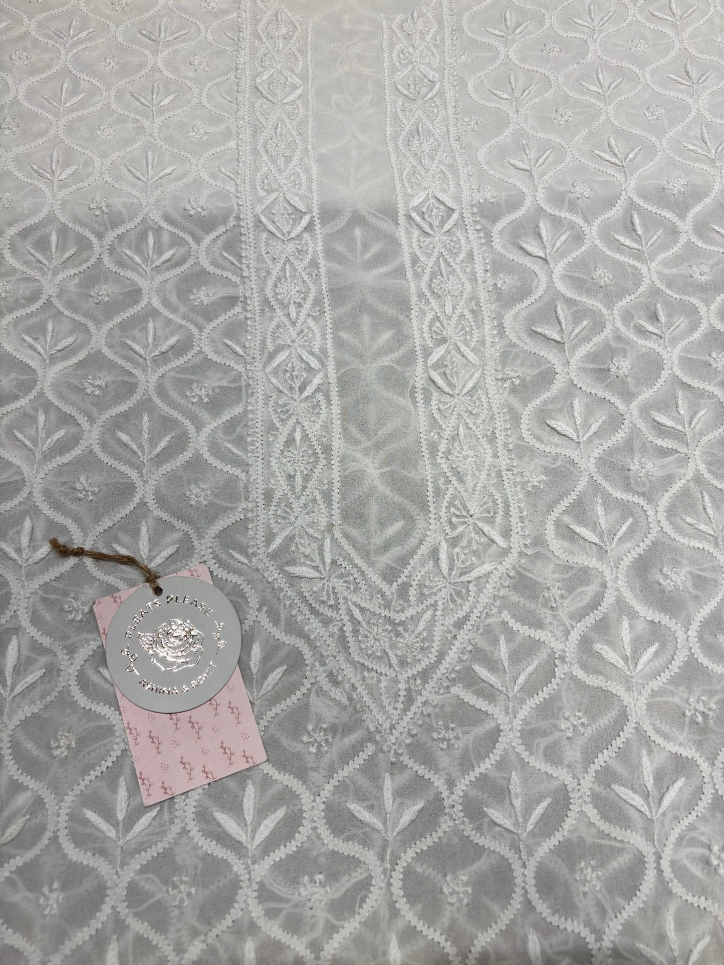 Dyeable Pure and Premium Georgette Chikankari Men’s Kurta