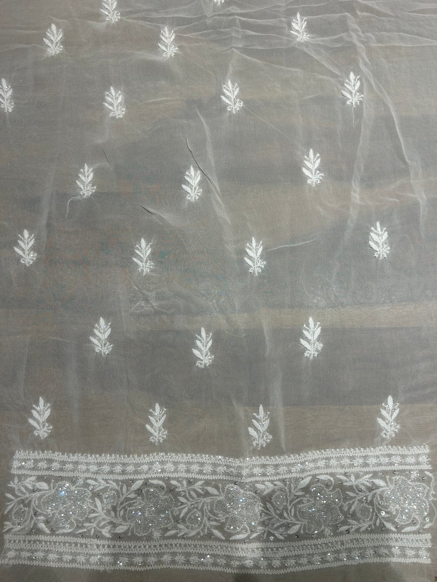 Dyeable Pure Georgette Kurta and Dupatta fabric