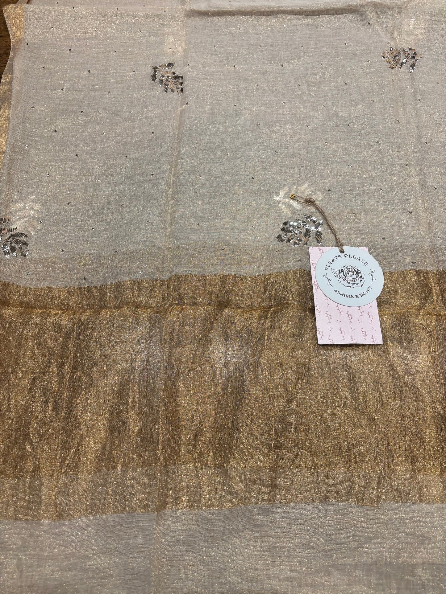 Gold Pure And Premium Tissue Mukaish Dupatta
