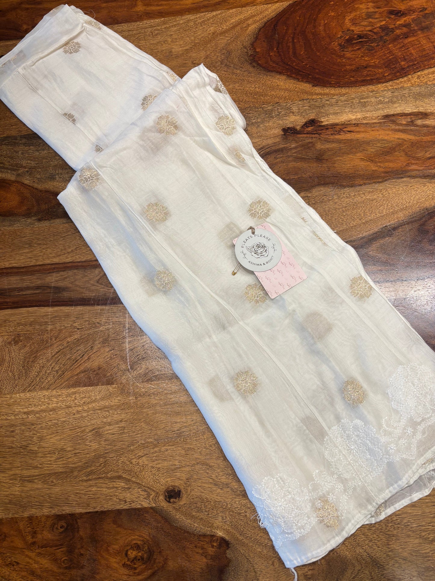 Dyeable Pure Chanderi Silk Chikankari kalidar co-ord set