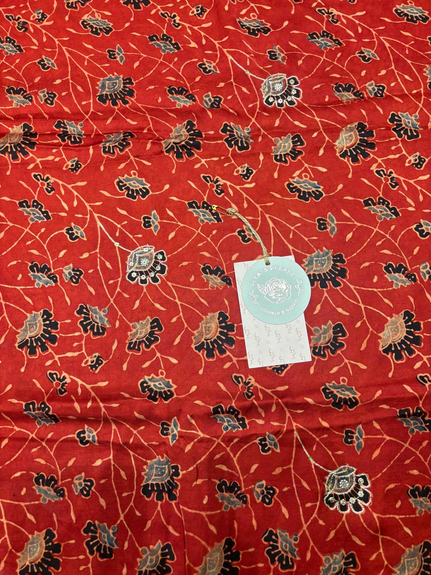 Red Ajrakh Modal Silk Dupatta