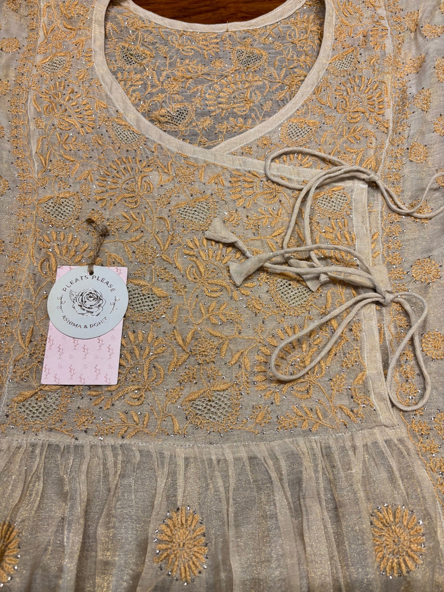 Dyeable Pure And Premium Tissue Angrakha And Dupatta Set