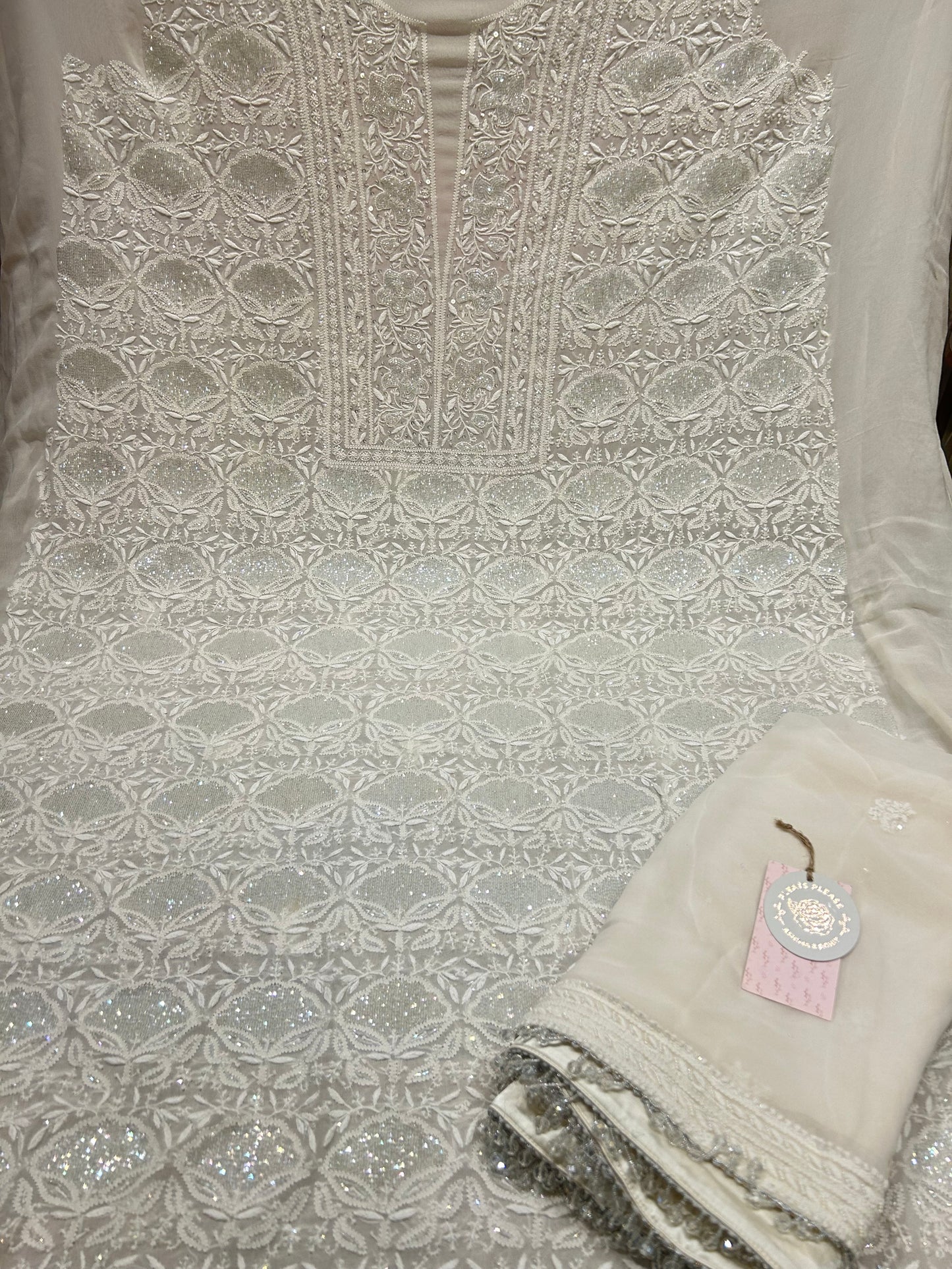 Dyeable Pure Georgette Kurta and Dupatta fabric