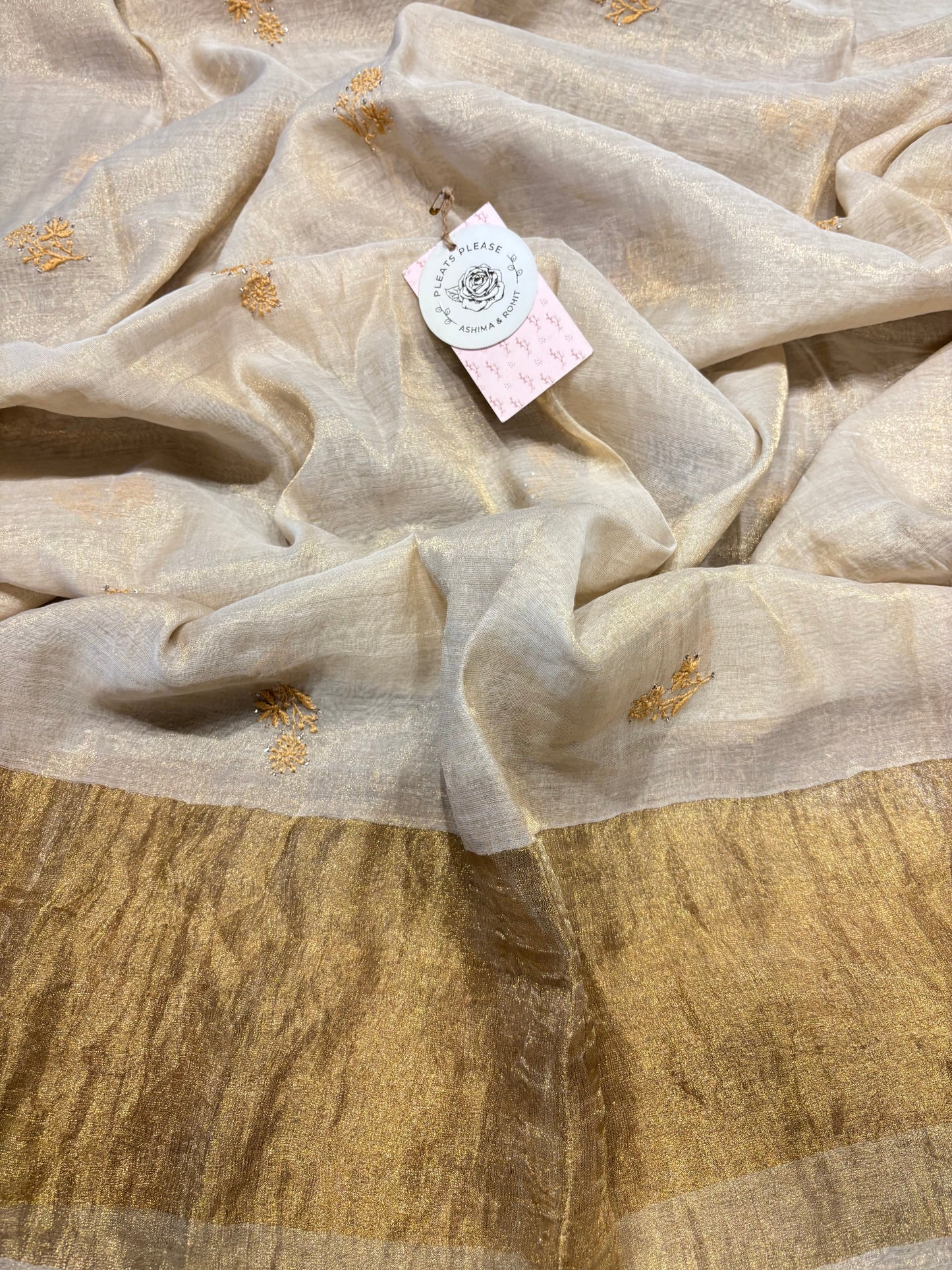 Dyeable Pure And Premium Tissue Angrakha And Dupatta Set