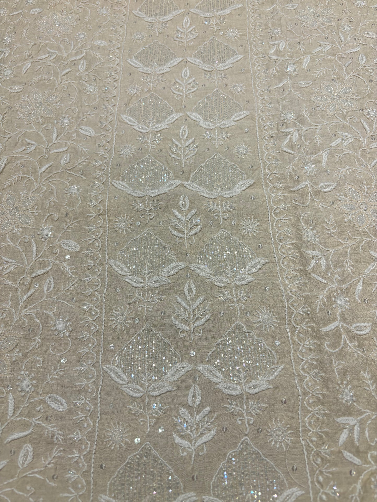 Dyeable Silk Chikankari Kurta and dupatta