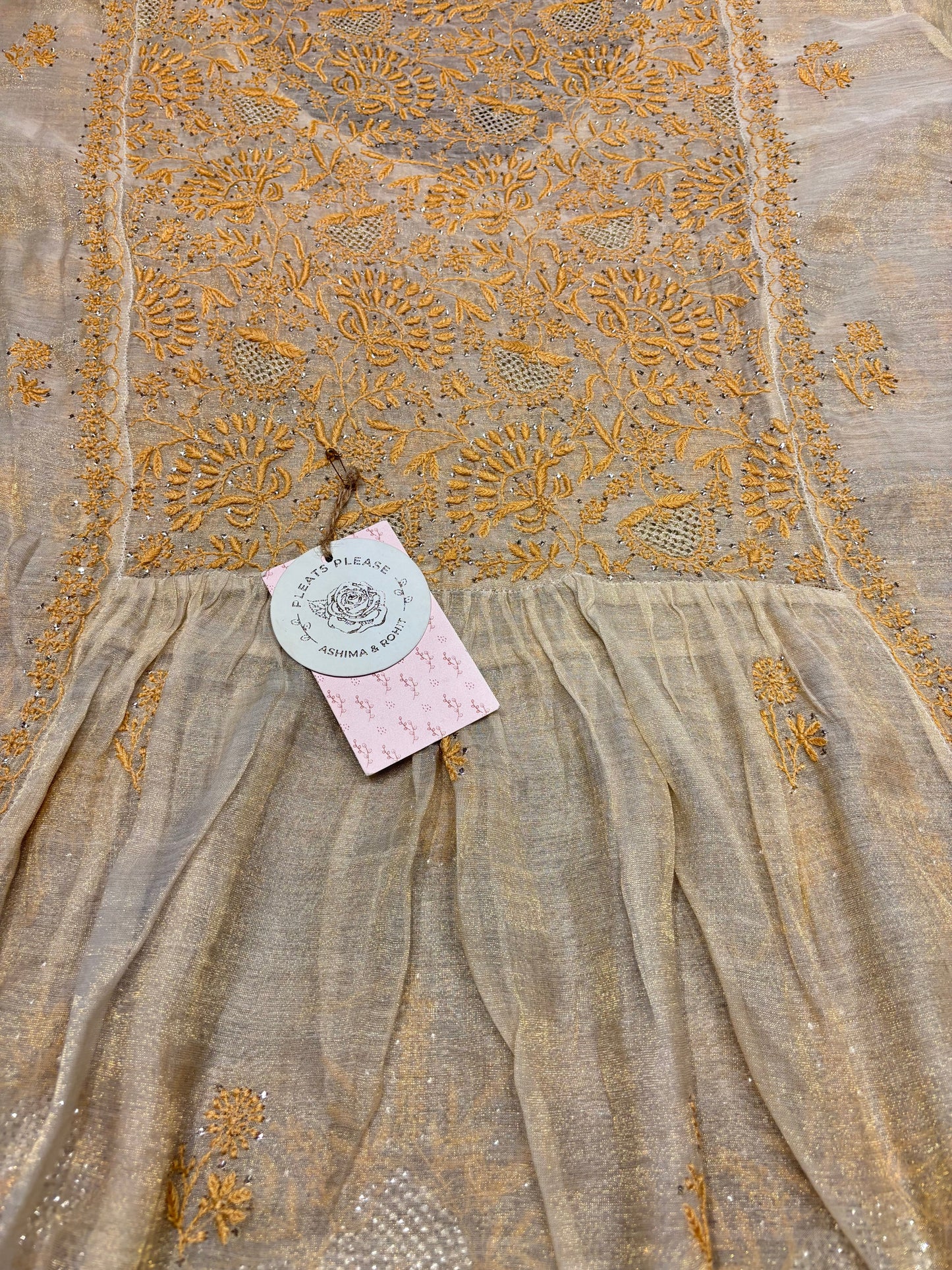 Dyeable Pure And Premium Tissue Angrakha And Dupatta Set