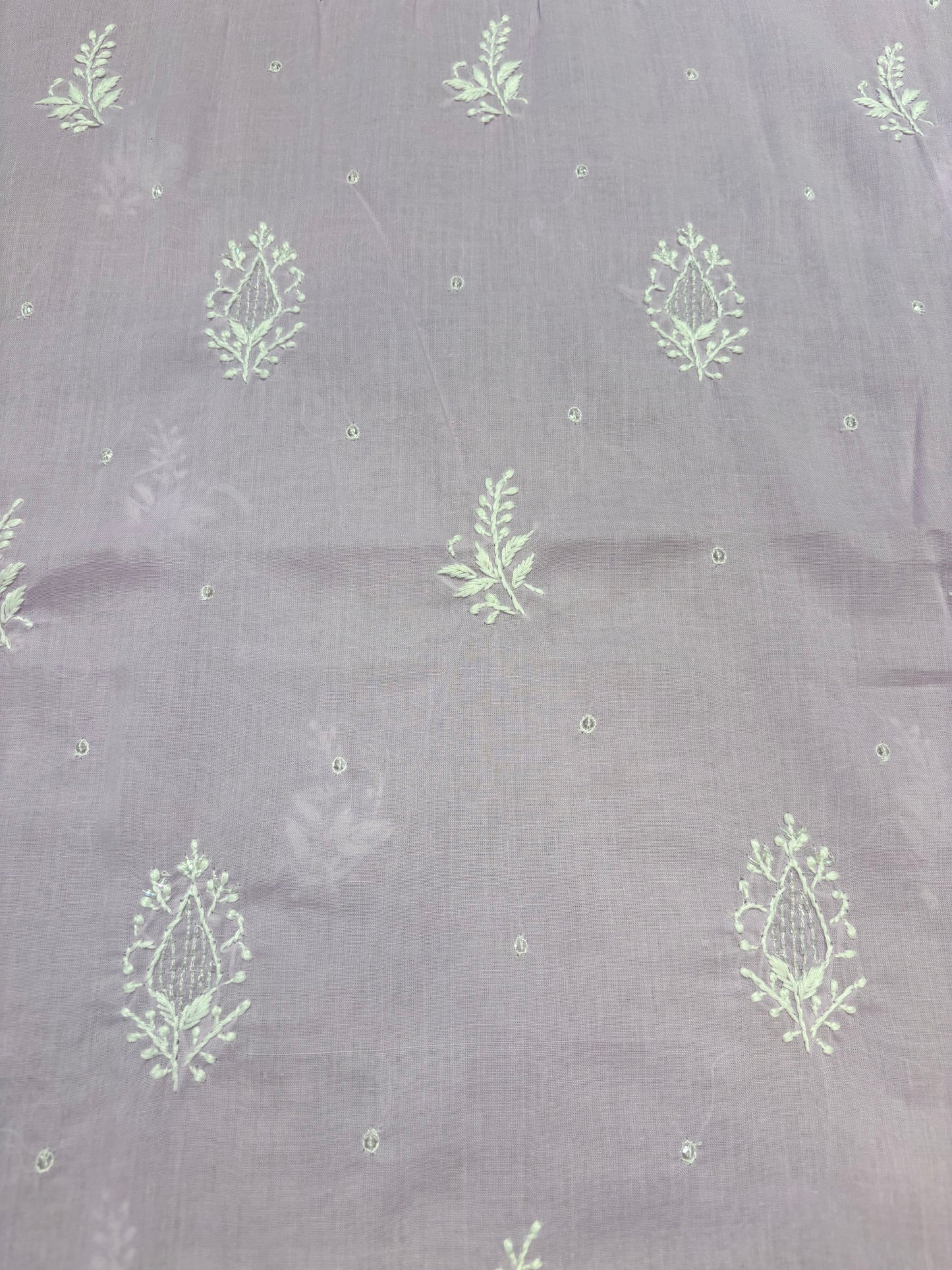 Sunset Purple Mul Chikankari Kurta Fabric