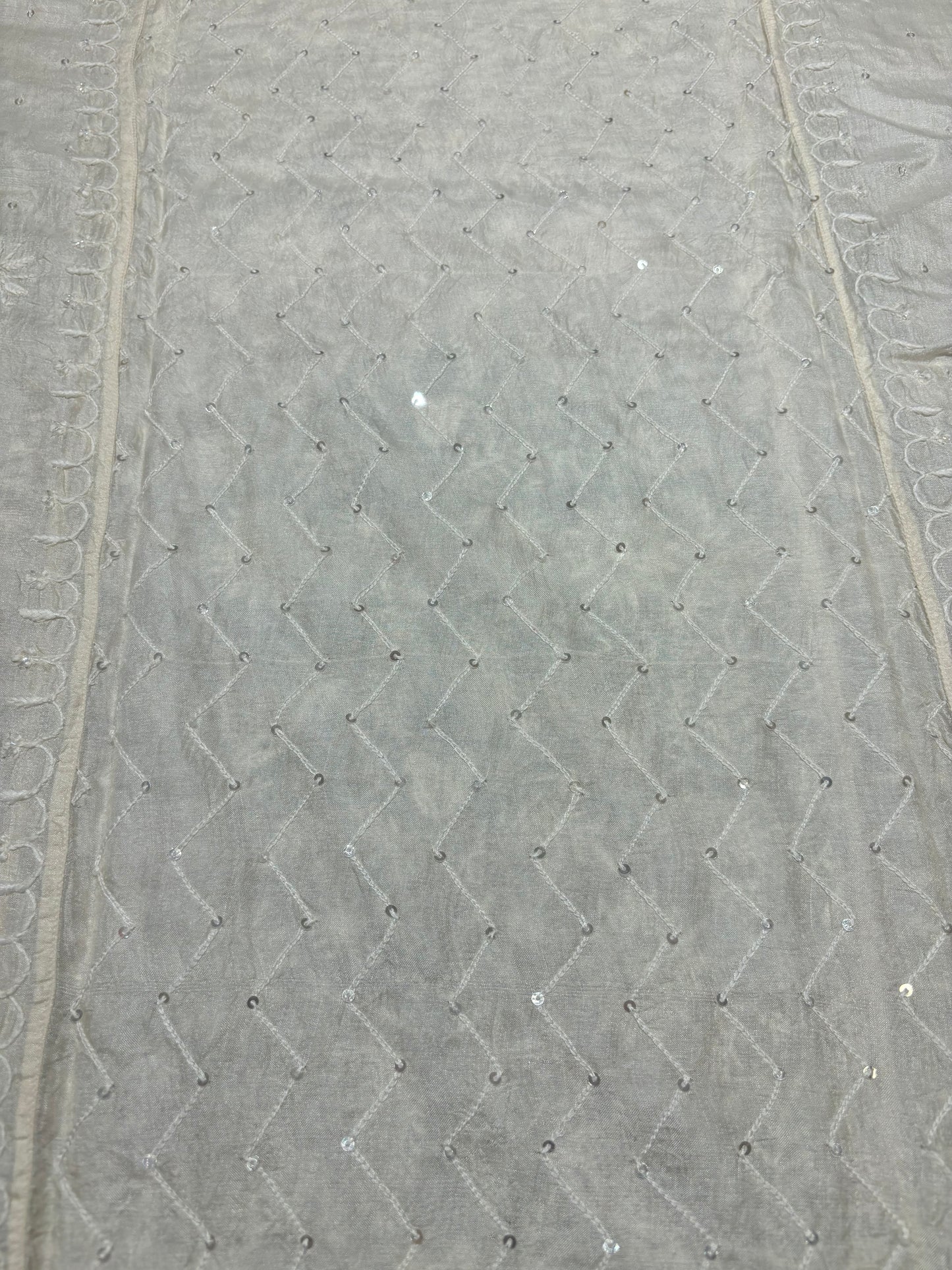Dyeable Silk Chikankari Kurta and dupatta