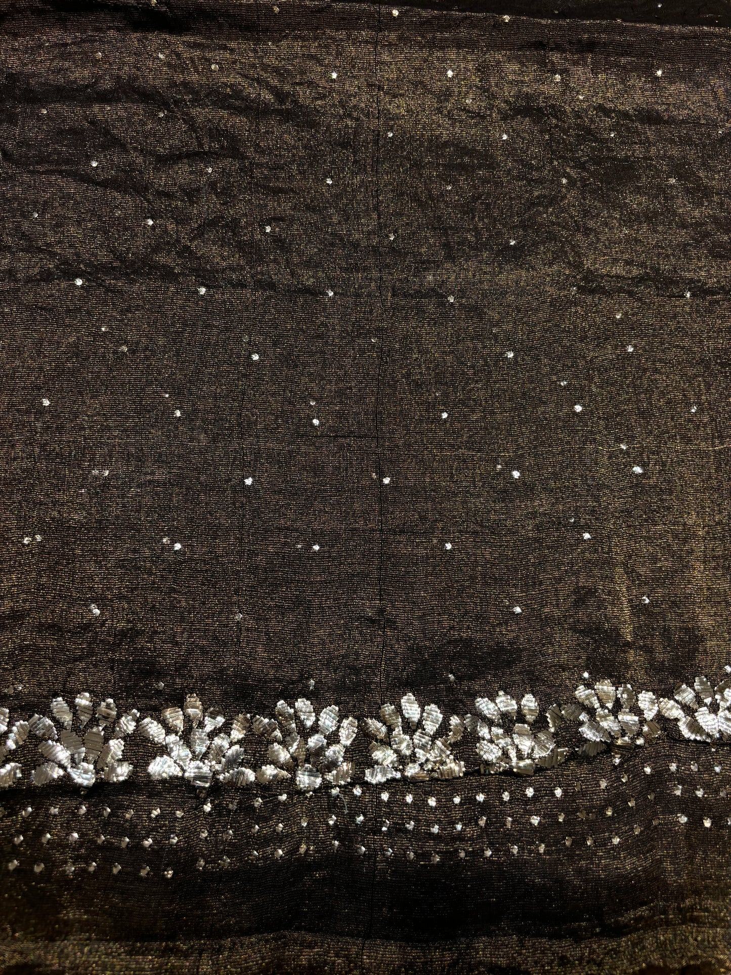Black  Tissue Badla Kurta and Dupatta Fabric