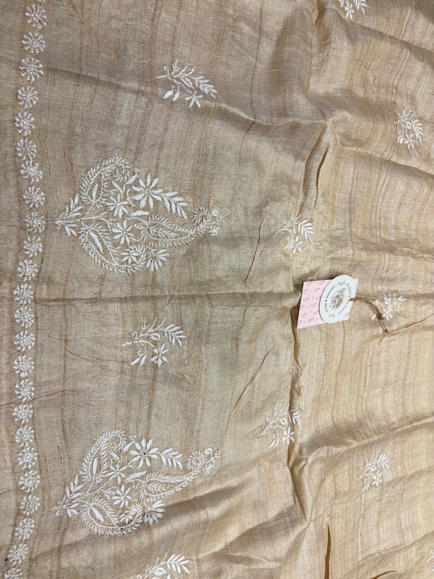 Dyeable Silk Chikankari Dupatta