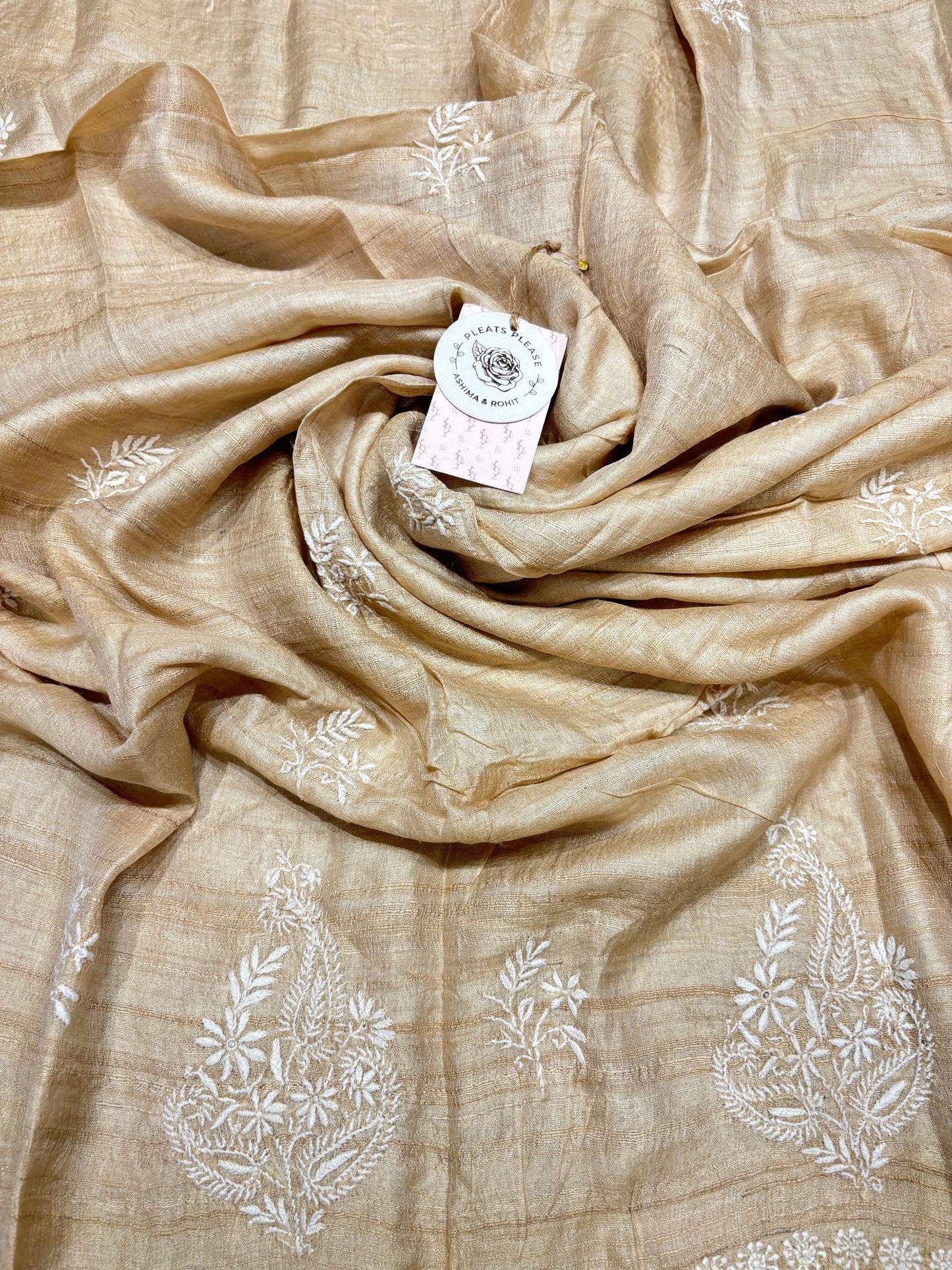 Dyeable Silk Chikankari Dupatta