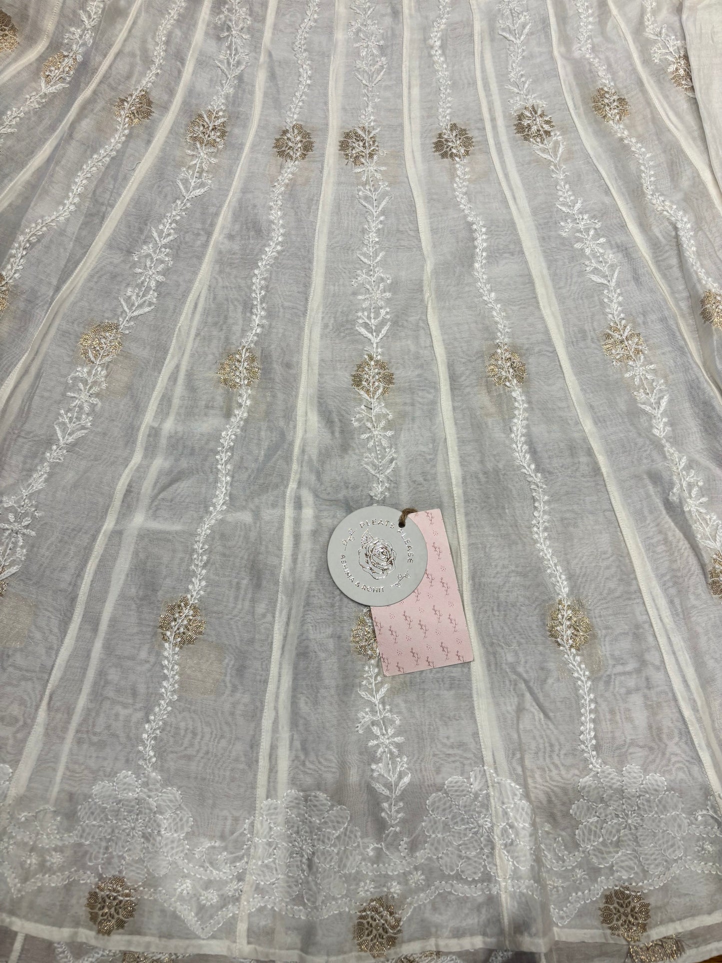 Dyeable Pure Chanderi Silk Chikankari kalidar co-ord set