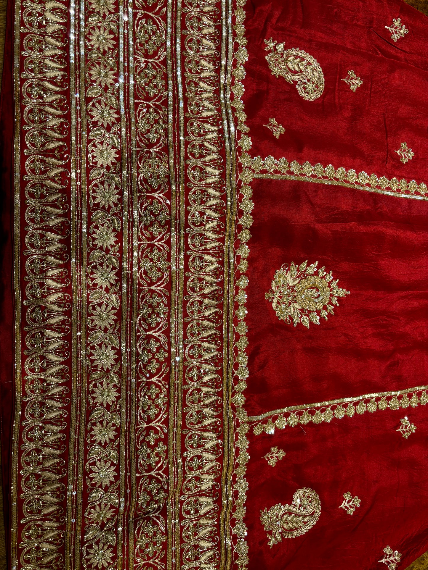 Red Zardozi Choga