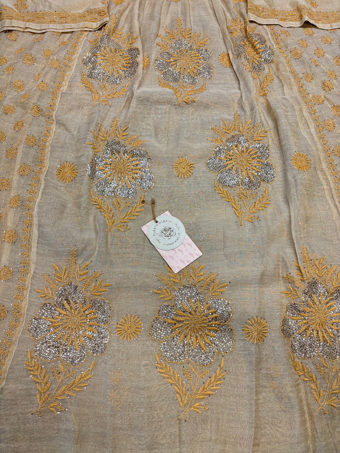 Dyeable Pure And Premium Tissue Angrakha And Dupatta Set