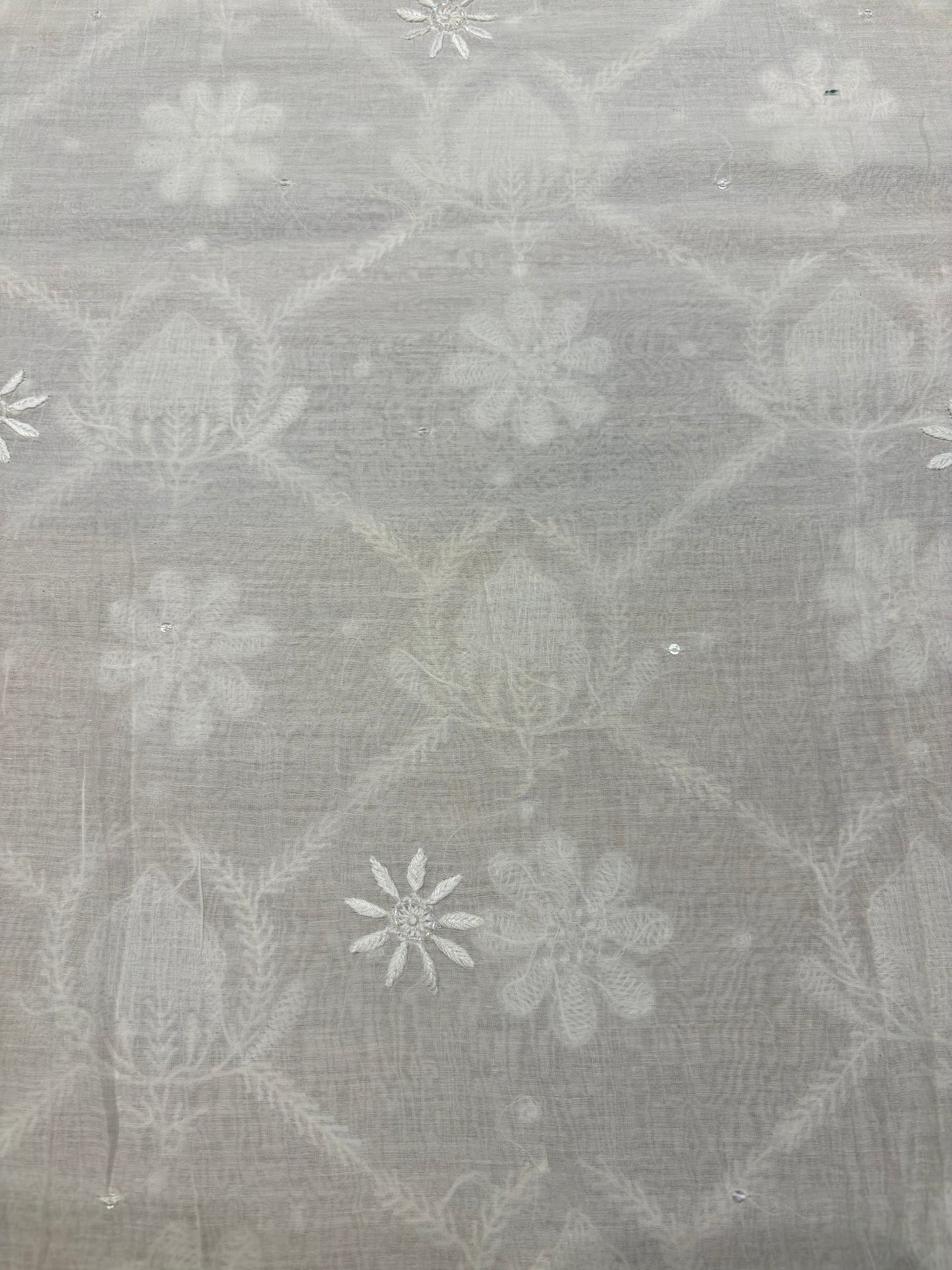 Dyeable Chanderi Mul Chikankari Kurta and Dupatta