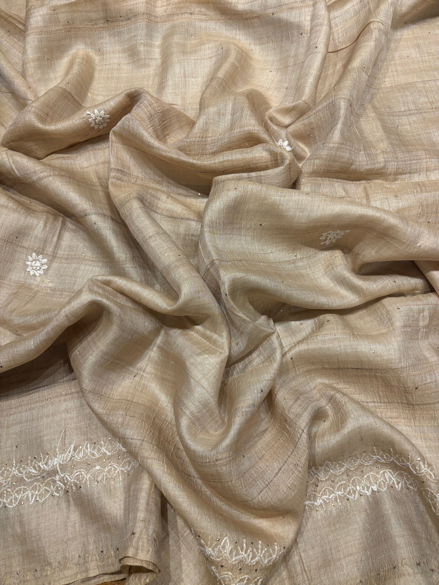 Dyeable Silk Chikankari Kurta and Dupatta