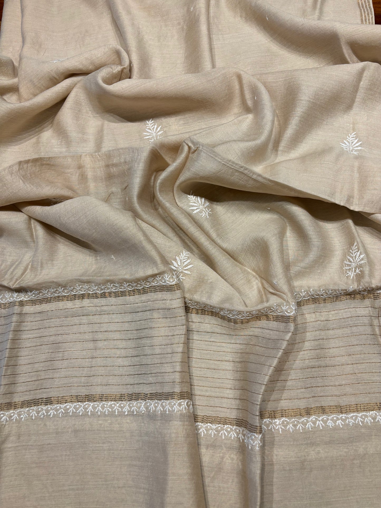 Dyeable Silk Chikankari Kurta and dupatta