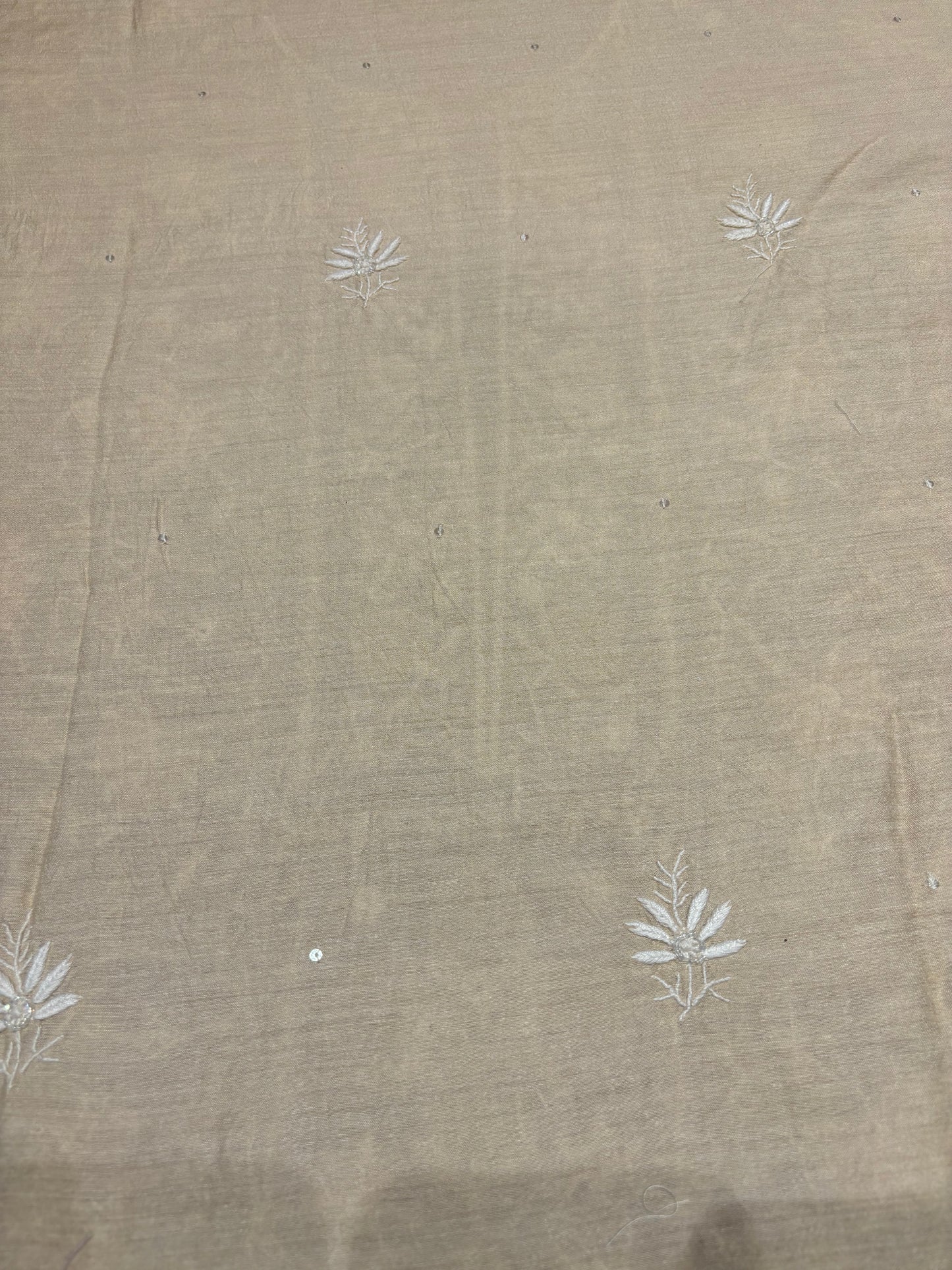 Dyeable Silk Chikankari Kurta and dupatta