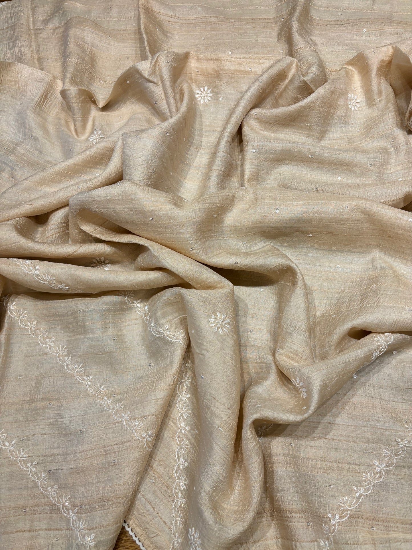 Dyeable Silk Chikankari Kurta and dupatta