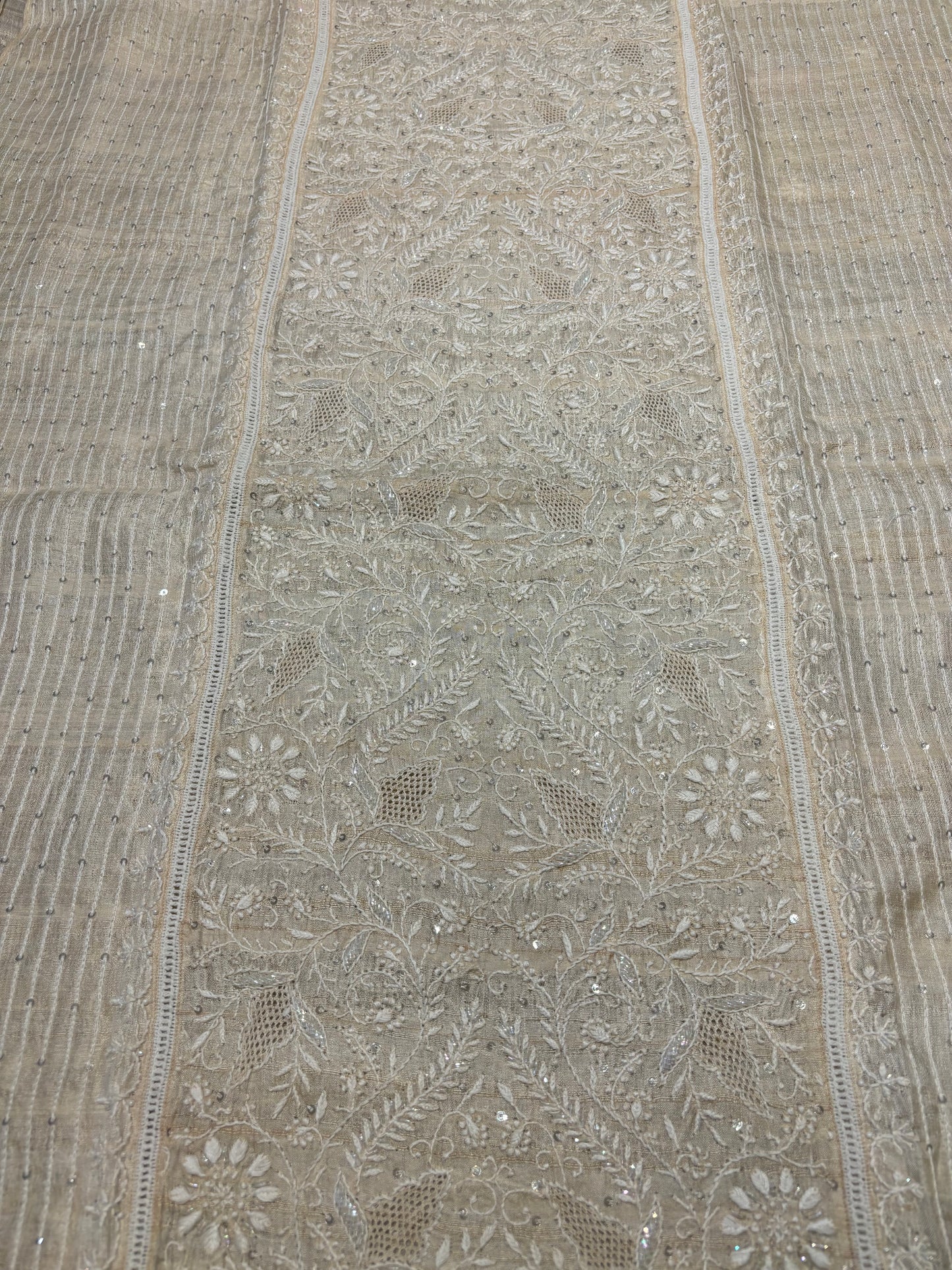 Dyeable Silk Chikankari Kurta and dupatta