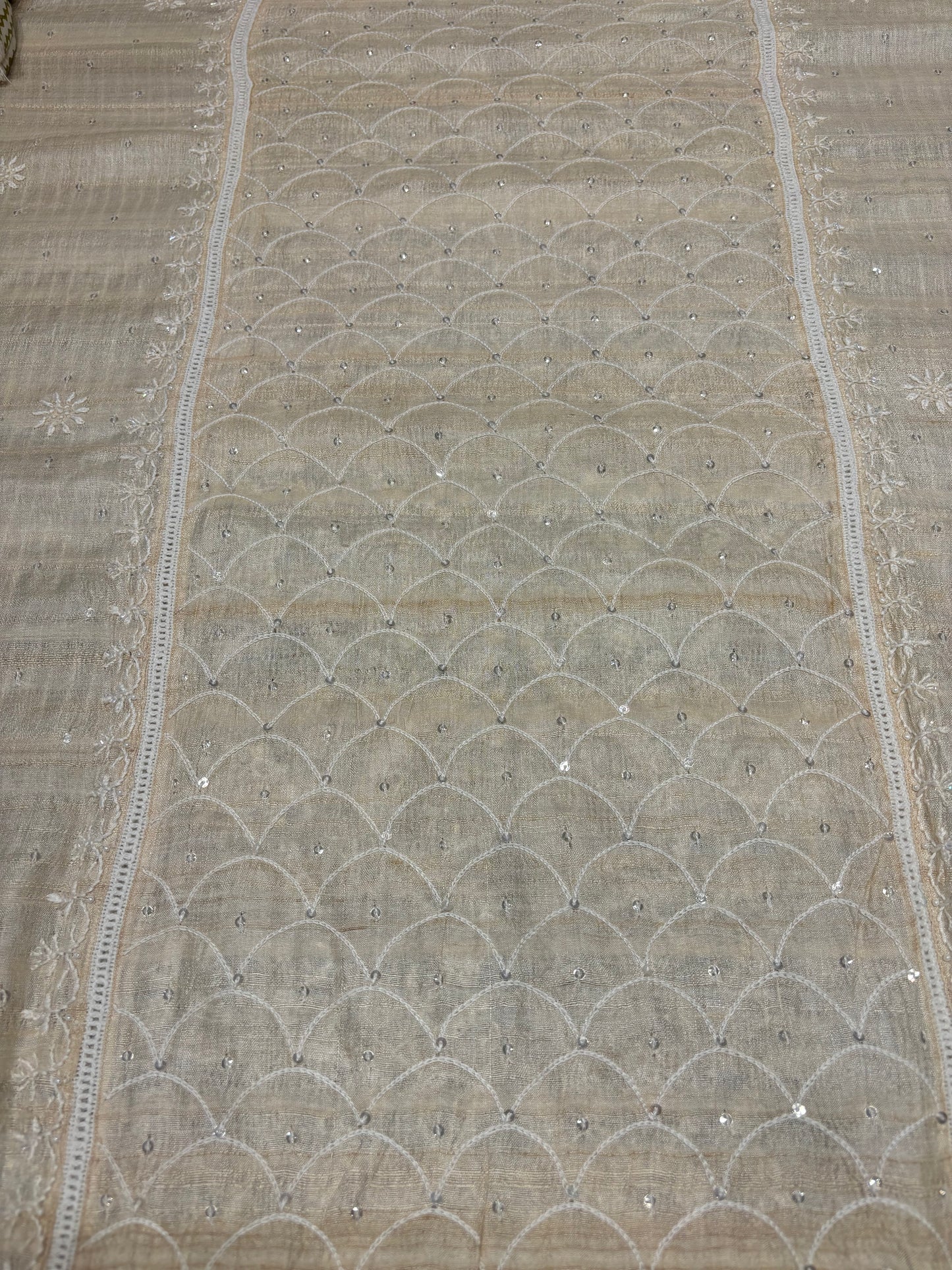 Dyeable Silk Chikankari Kurta and dupatta
