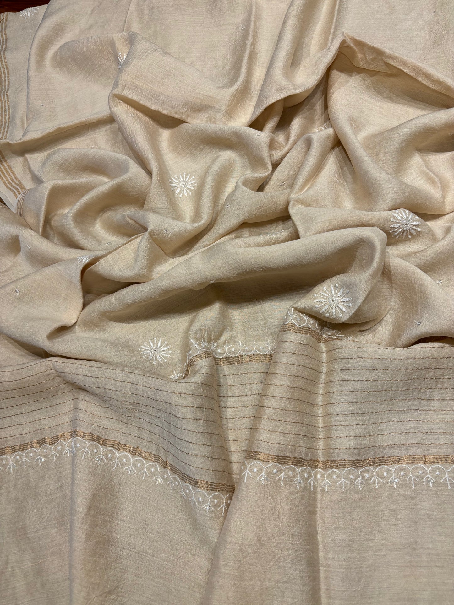 Dyeable Silk Chikankari Kurta and dupatta