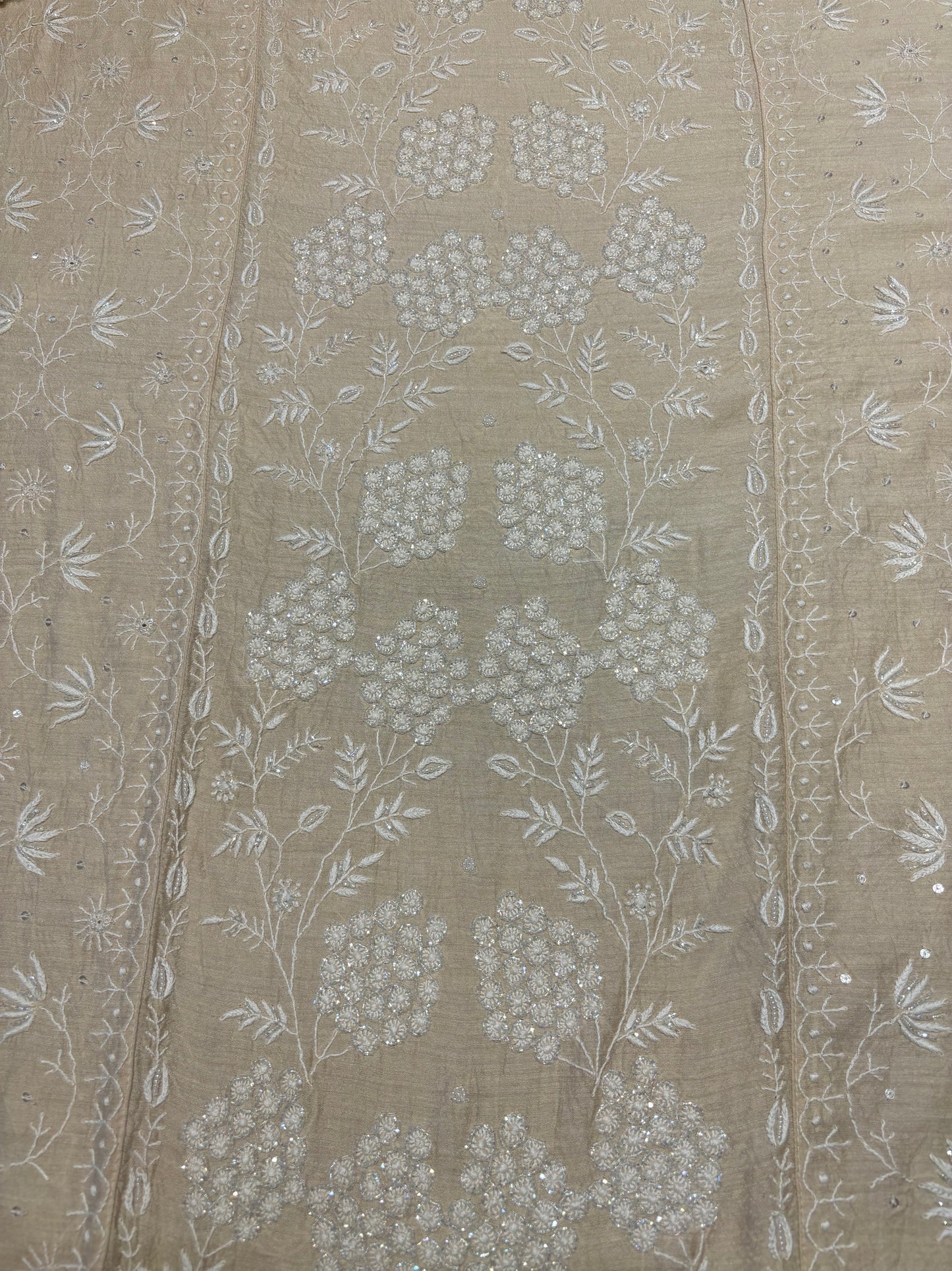 Dyeable Silk Chikankari Kurta and dupatta