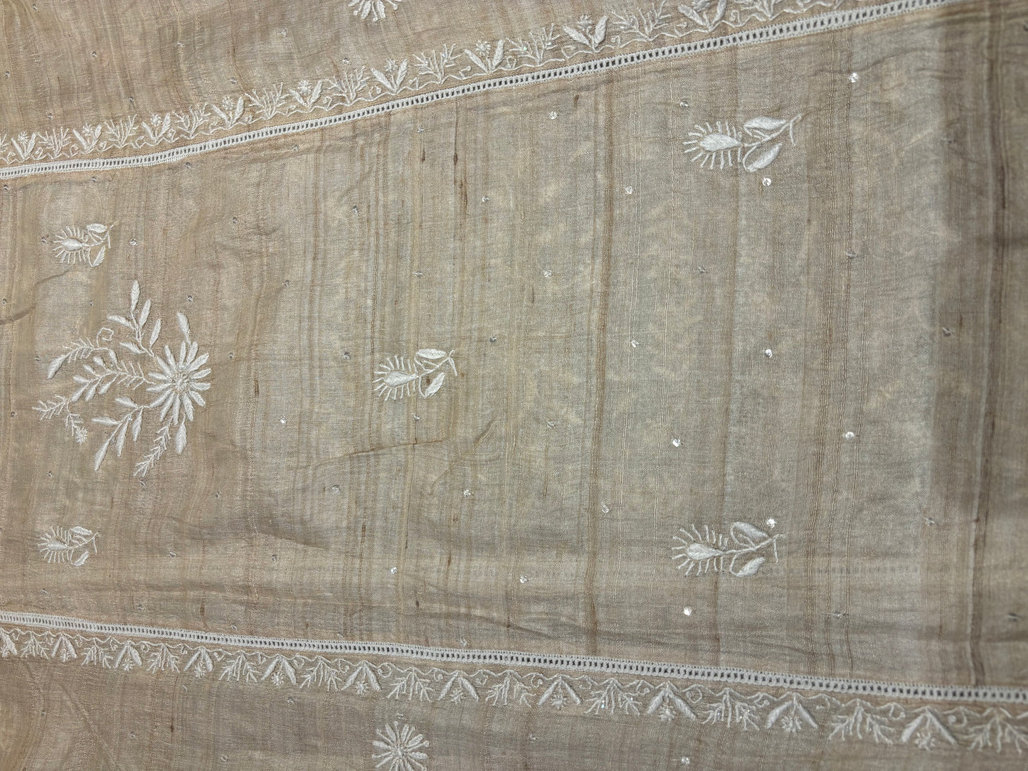 Dyeable Silk Chikankari Kurta and dupatta