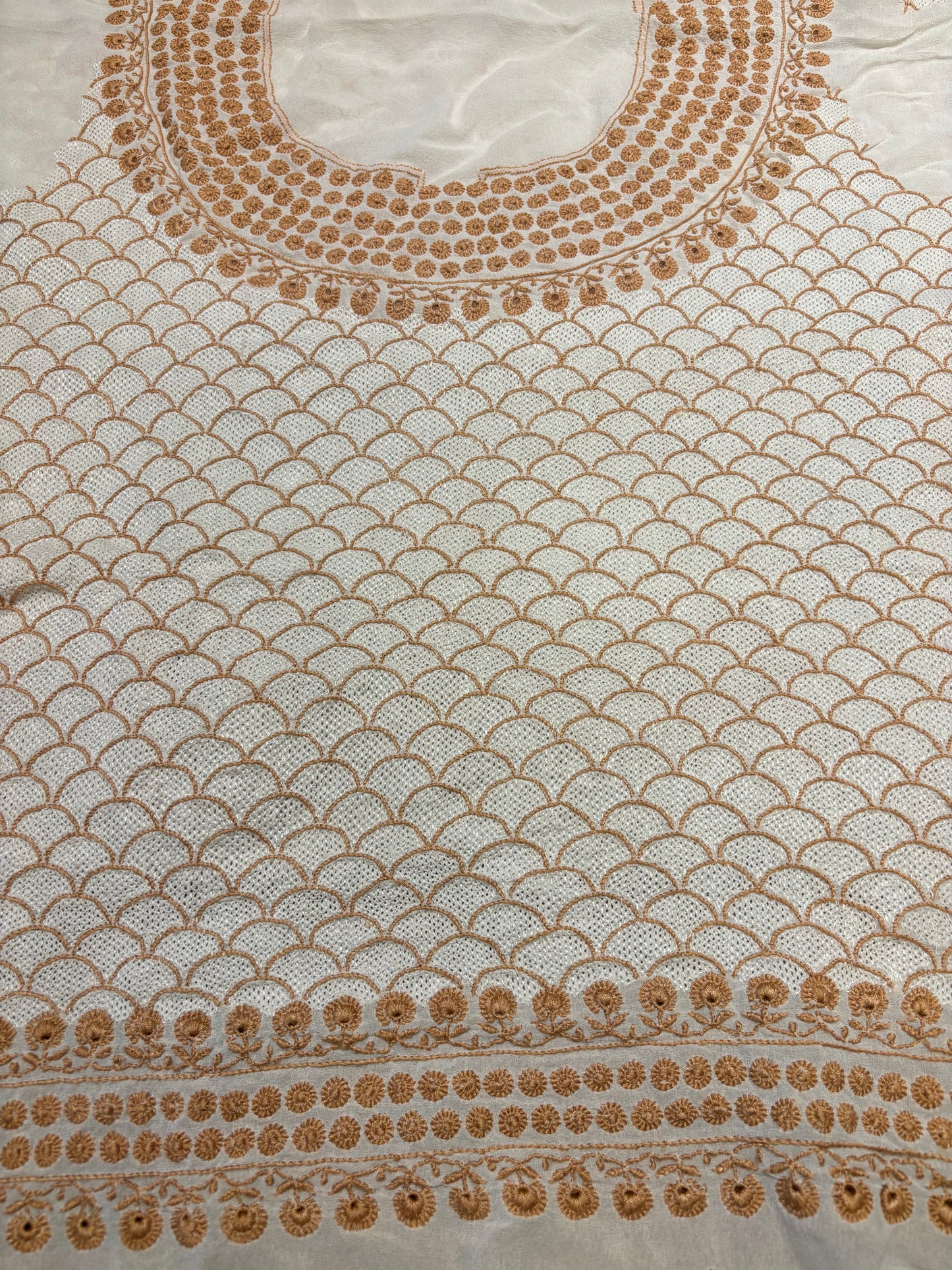 Dyeable Pure Georgette Chikankari Saree