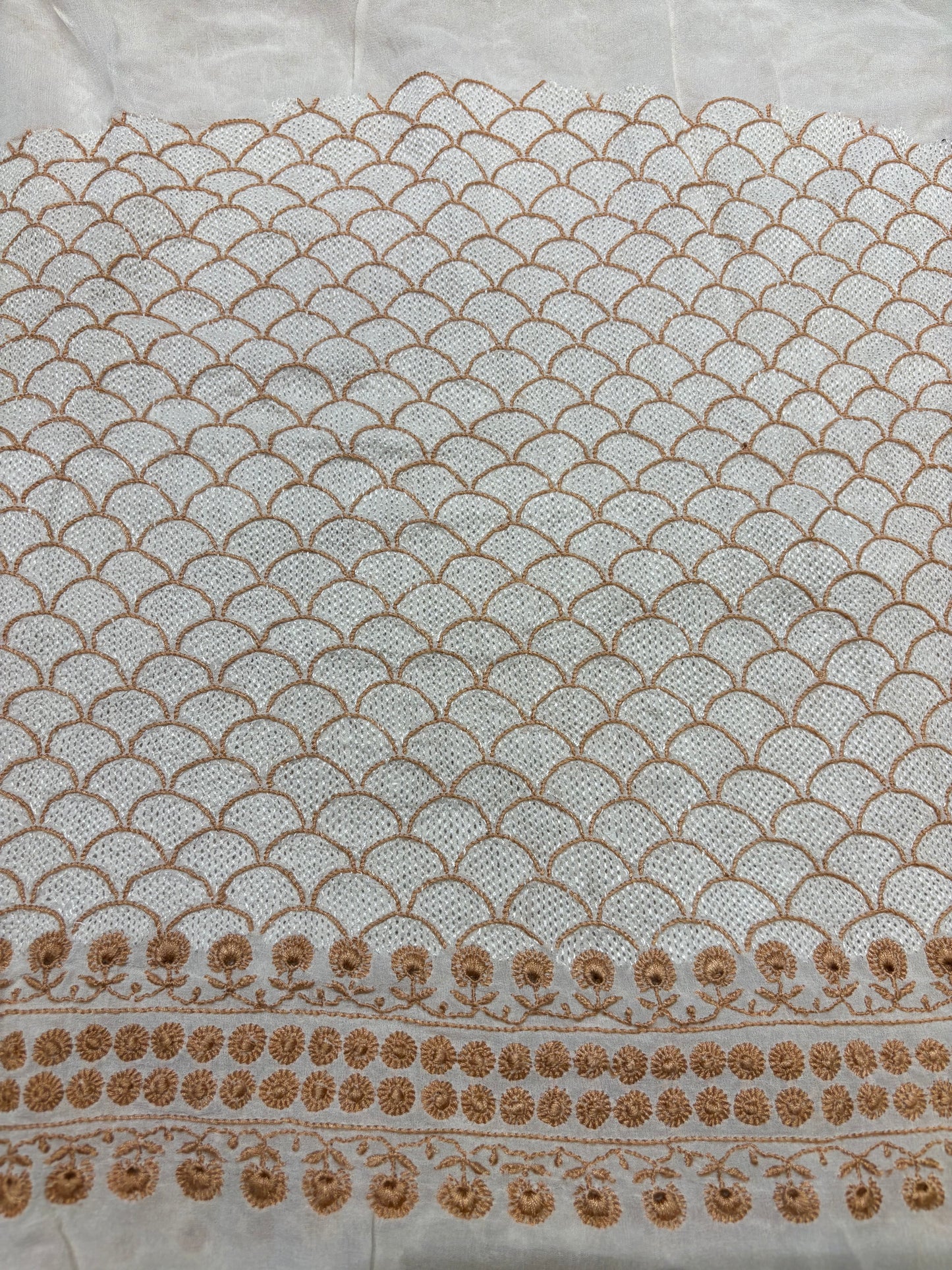 Dyeable Pure Georgette Chikankari Saree