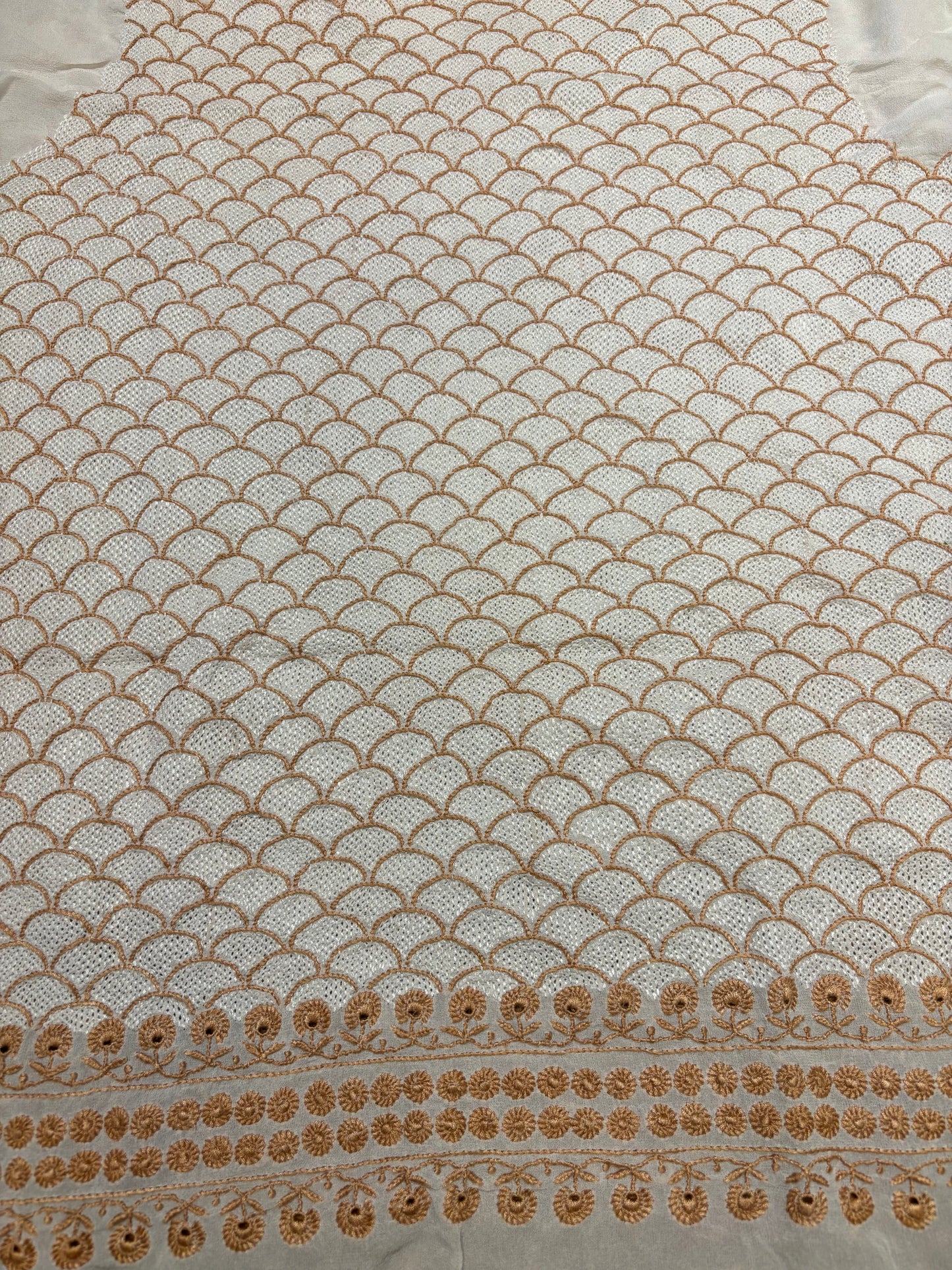 Dyeable Pure Georgette Chikankari Saree