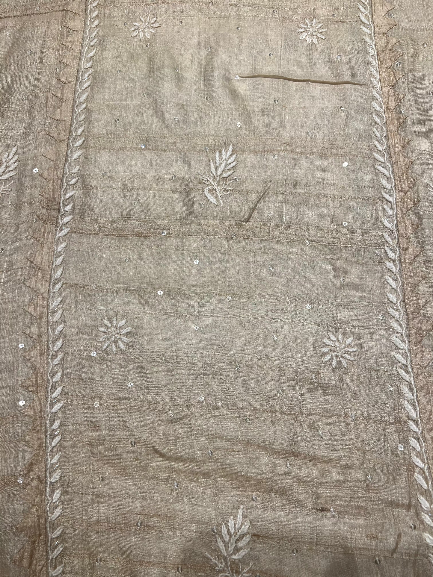 Dyeable Natural Silk Chikankari Kurta and Dupatta