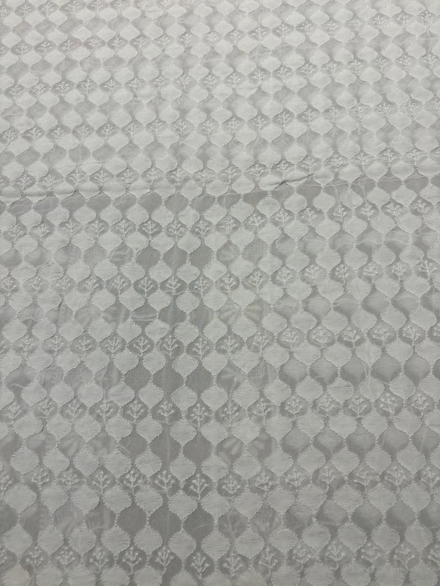 Dyeable Pure Georgette Chikankari Sherwani