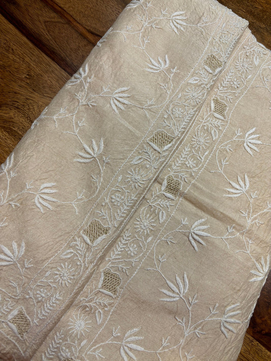 Dyeable Silk Chikankari Sadri