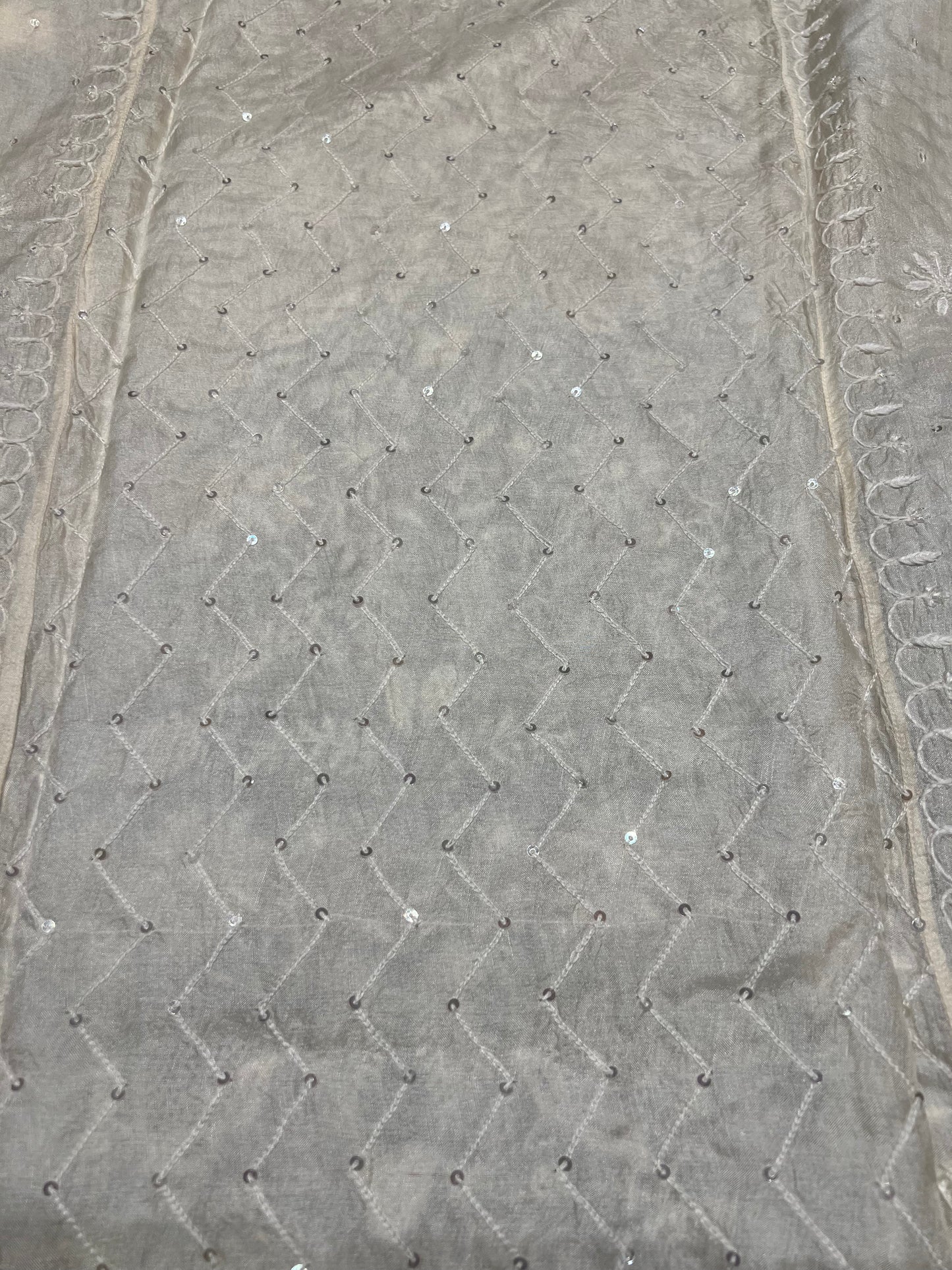 Dyeable Natural Silk Chikankari Kurta and Dupatta