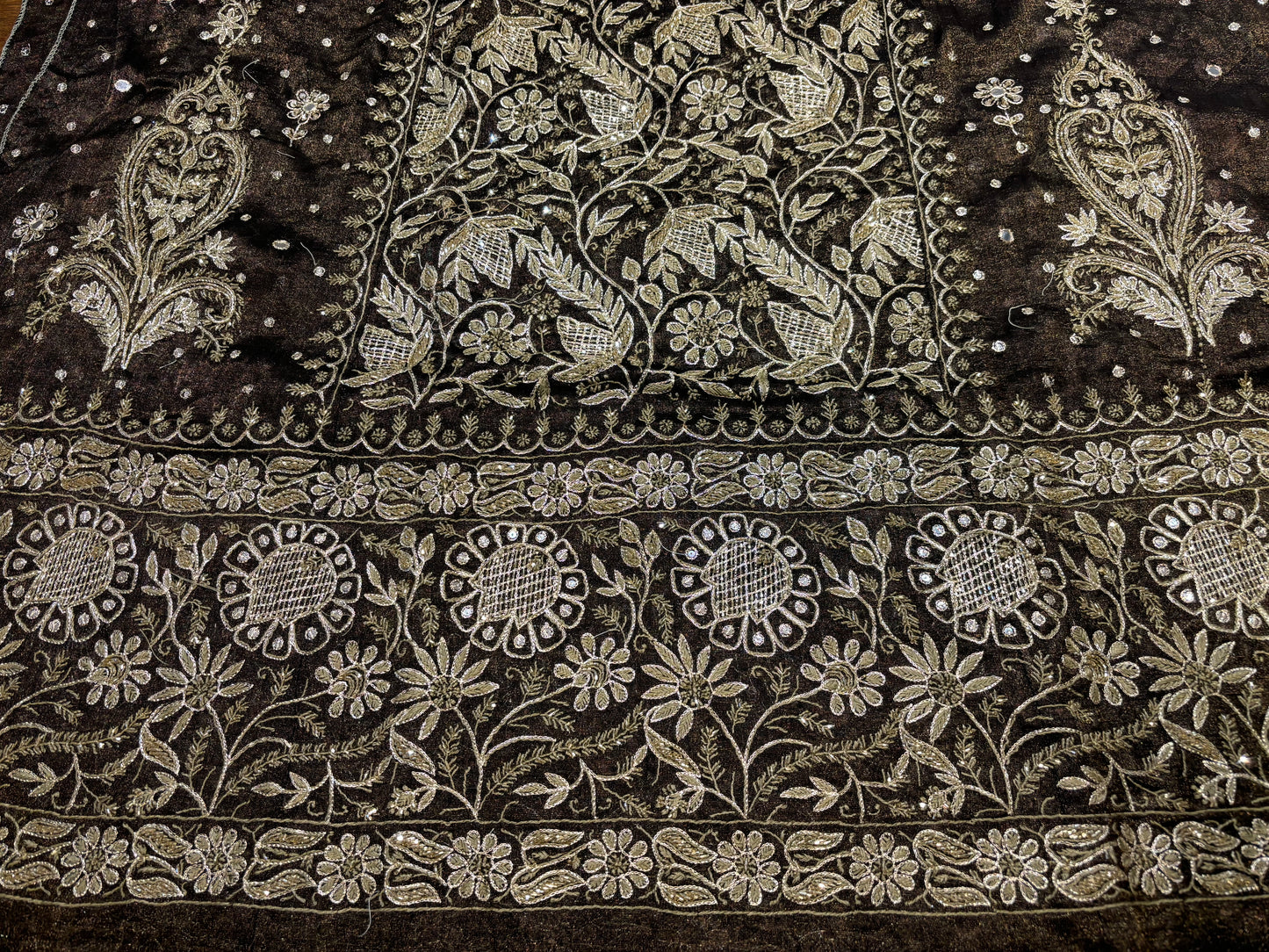 Black Pure Tissue Chikankari Kurta and Dupatta
