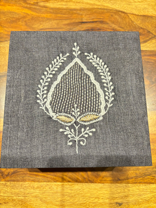 Black Chikankari Jewelery Box