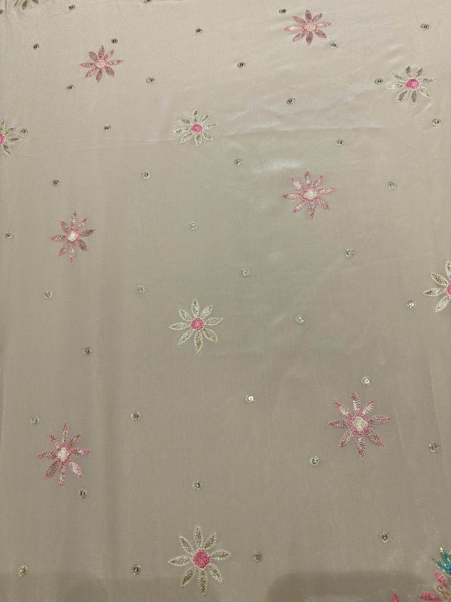 Golden Crepe Chikankari Kurta and Dupatta