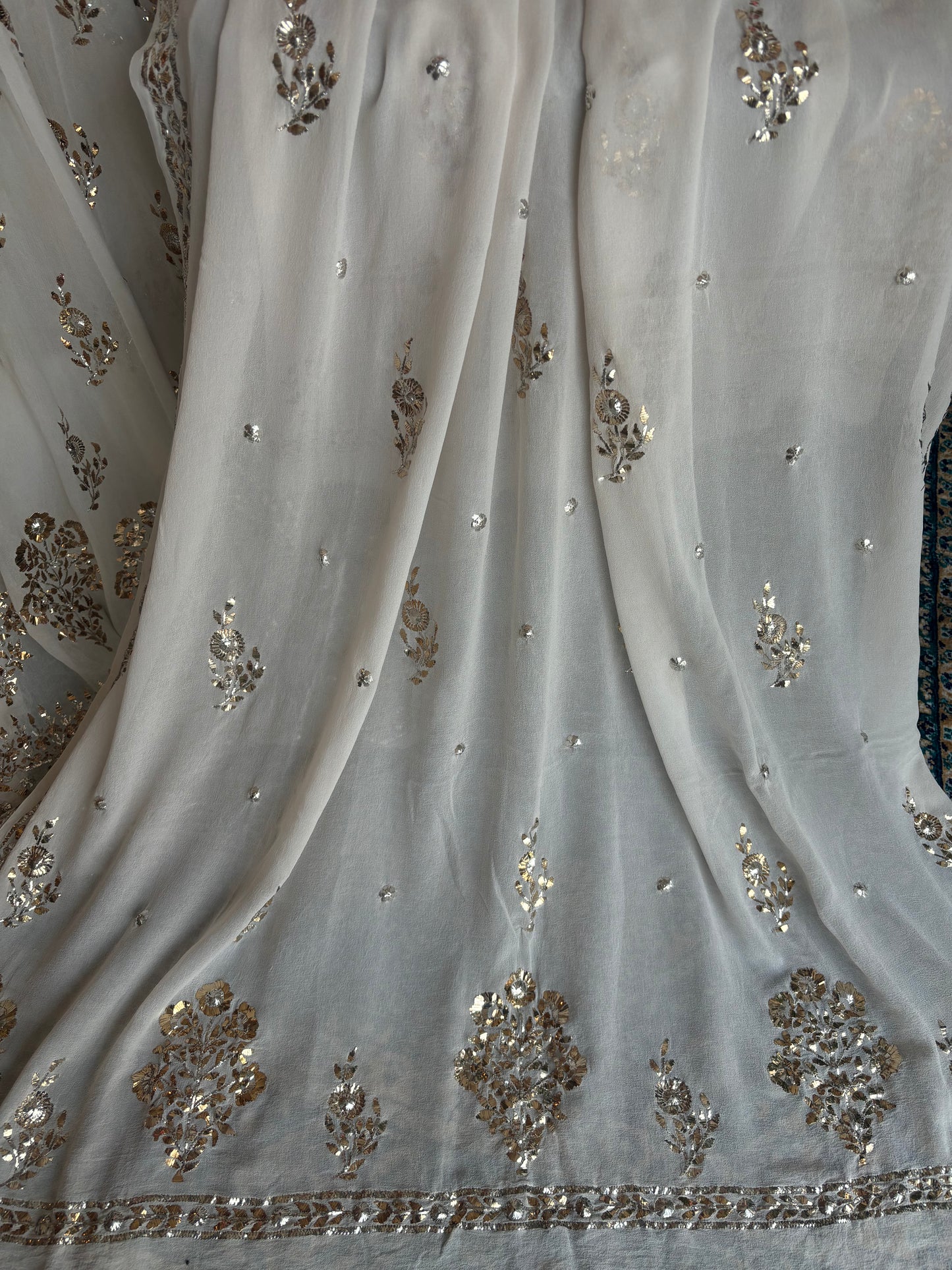 Dyeable Pure Georgette Badla Lehenga