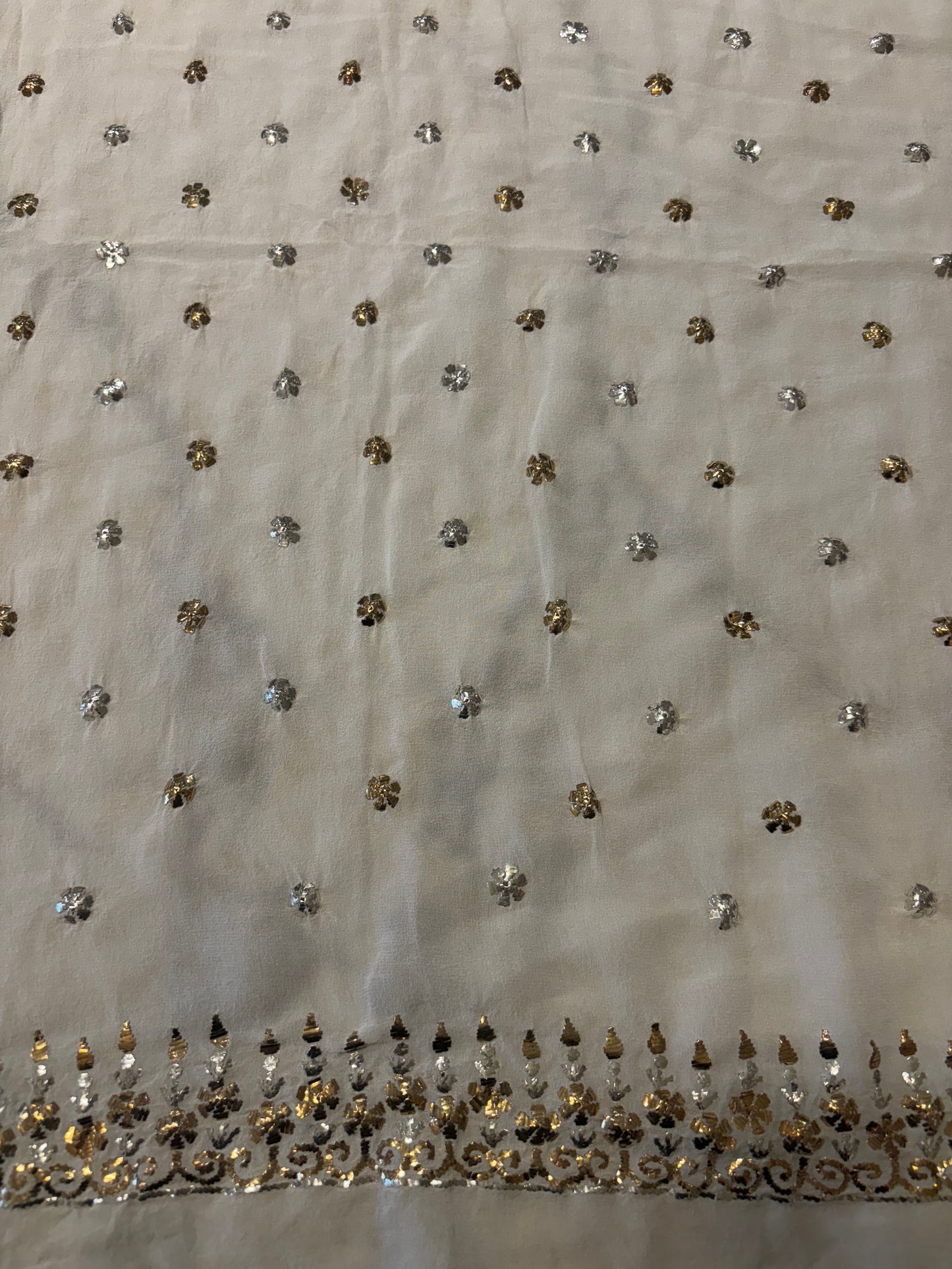 Dyeable Pure Georgette Badla Lehenga