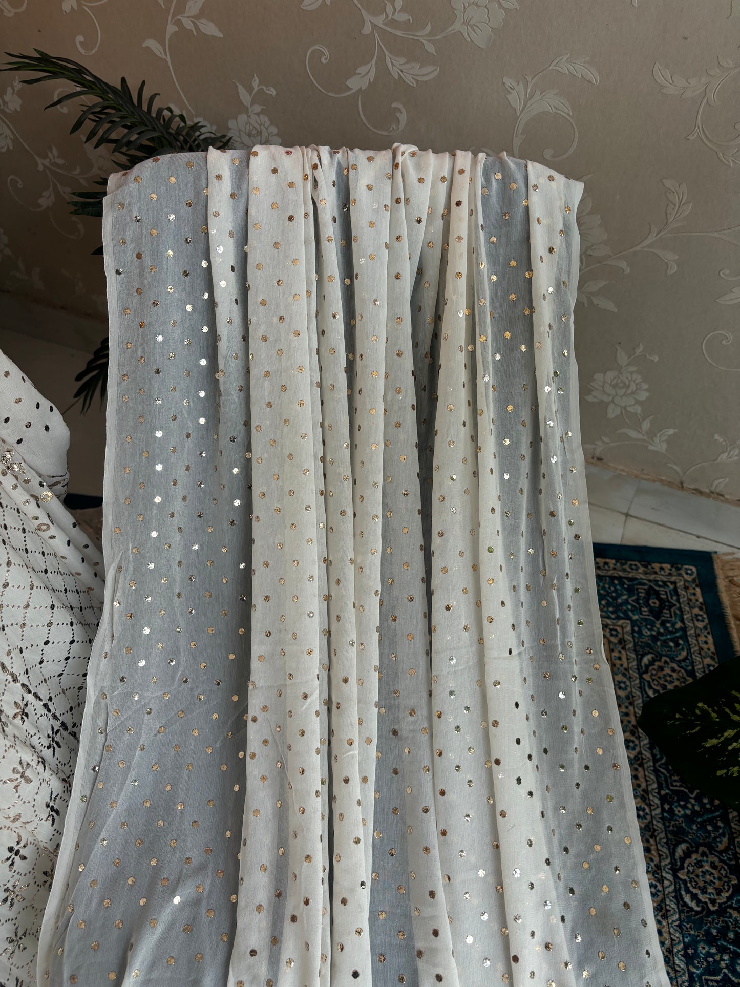 Dyeable Pure Georgette Badla Lehenga
