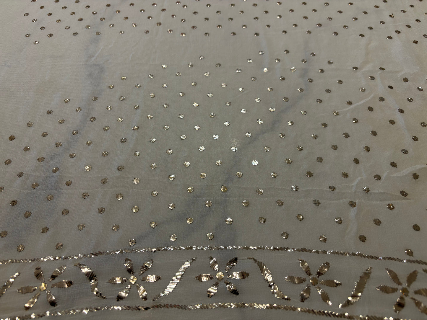 Dyeable Pure Georgette Badla Lehenga