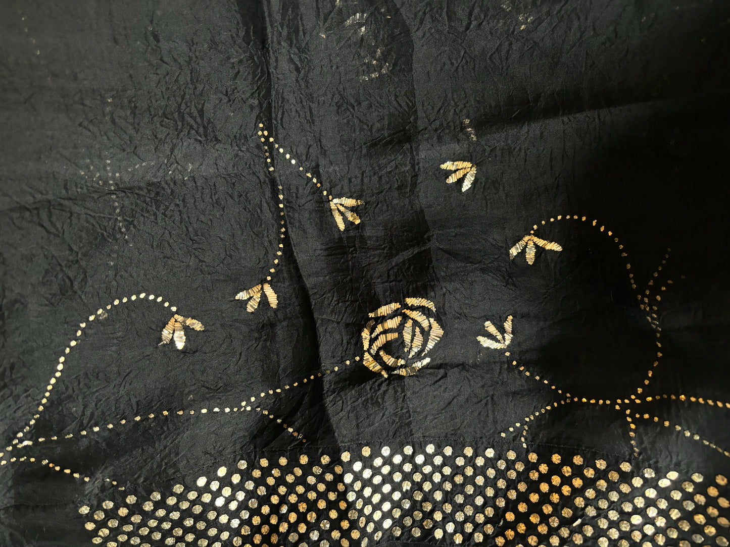 Black Organza Silk Badla Saree and Blouse